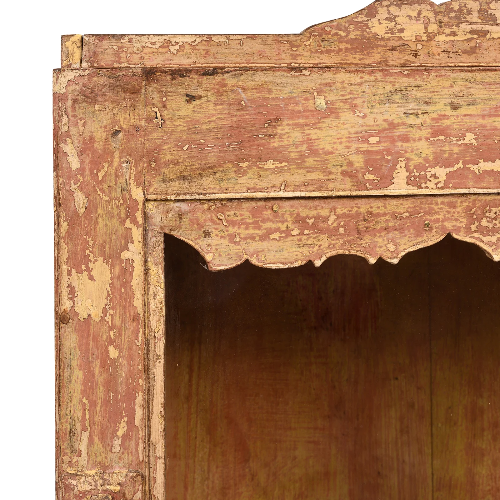 Painted Teak Glazed Wall Cabinet - Ca 1930 - Image 3