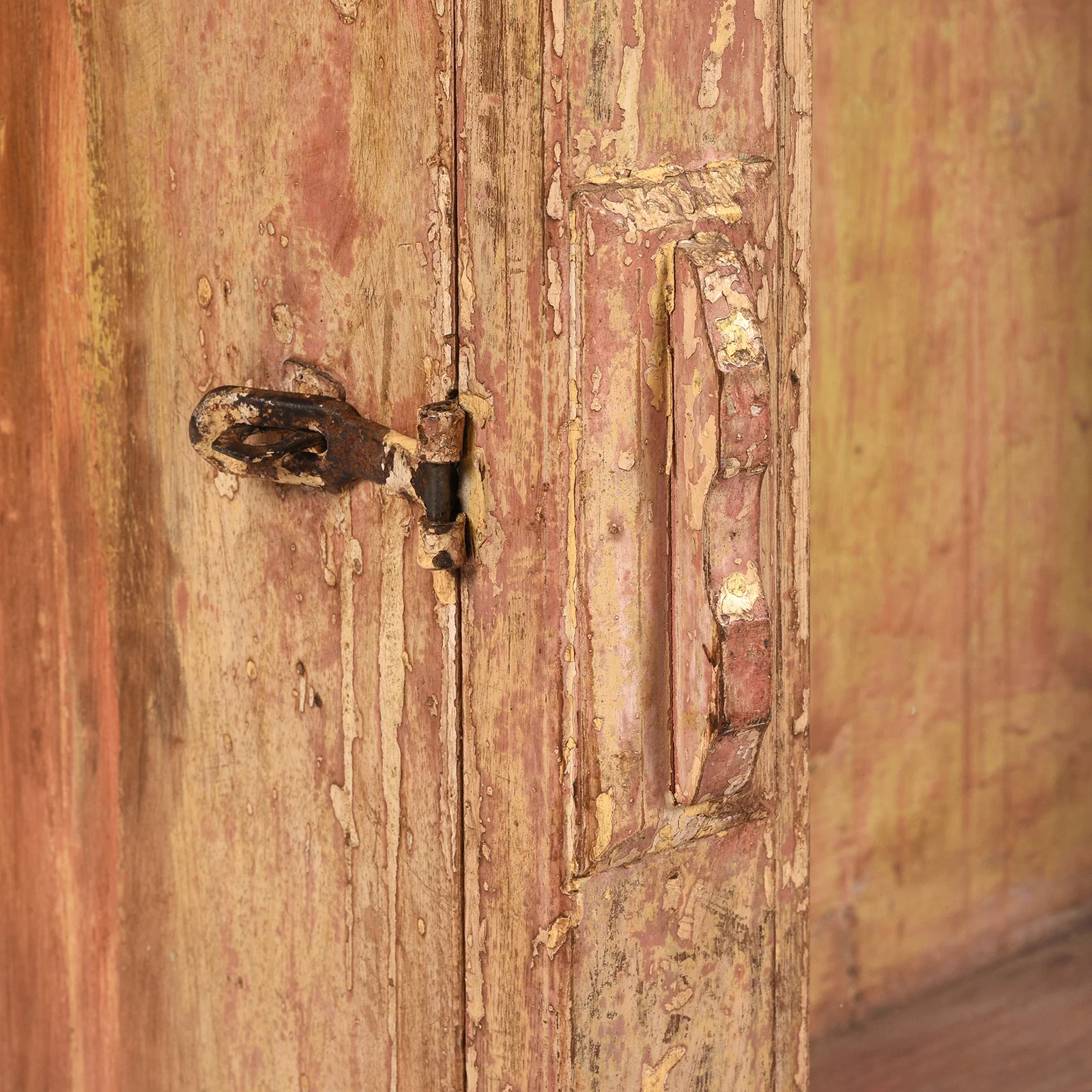 Painted Teak Glazed Wall Cabinet - Ca 1930 - Image 6
