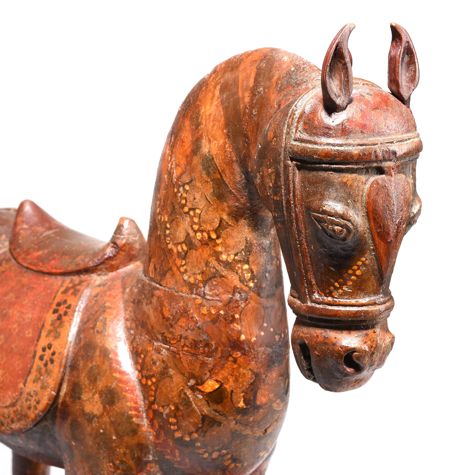 Painted Teak Horse From Rajasthan - 19th Century - Image 2
