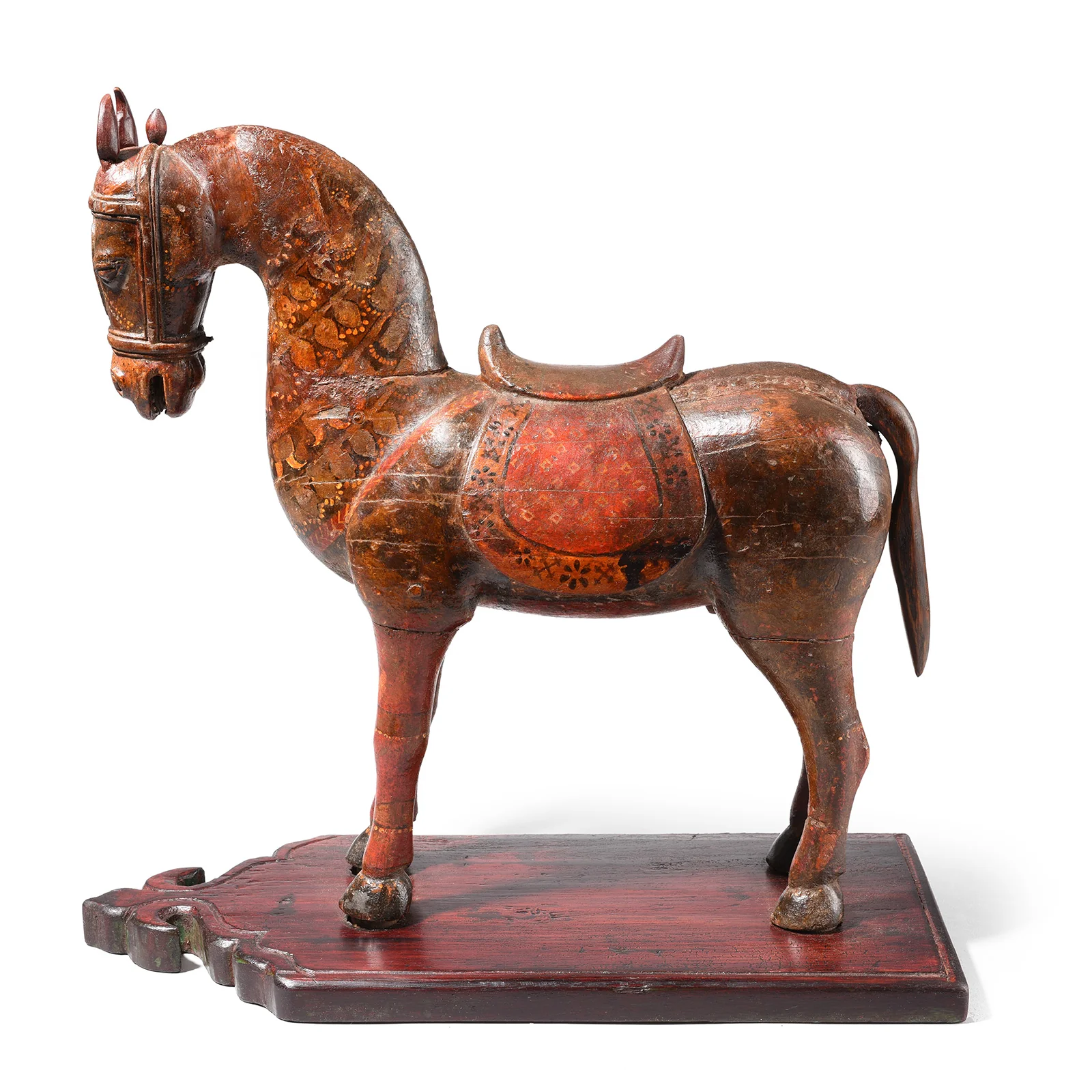 Painted Teak Horse From Rajasthan - 19th Century - Image 4