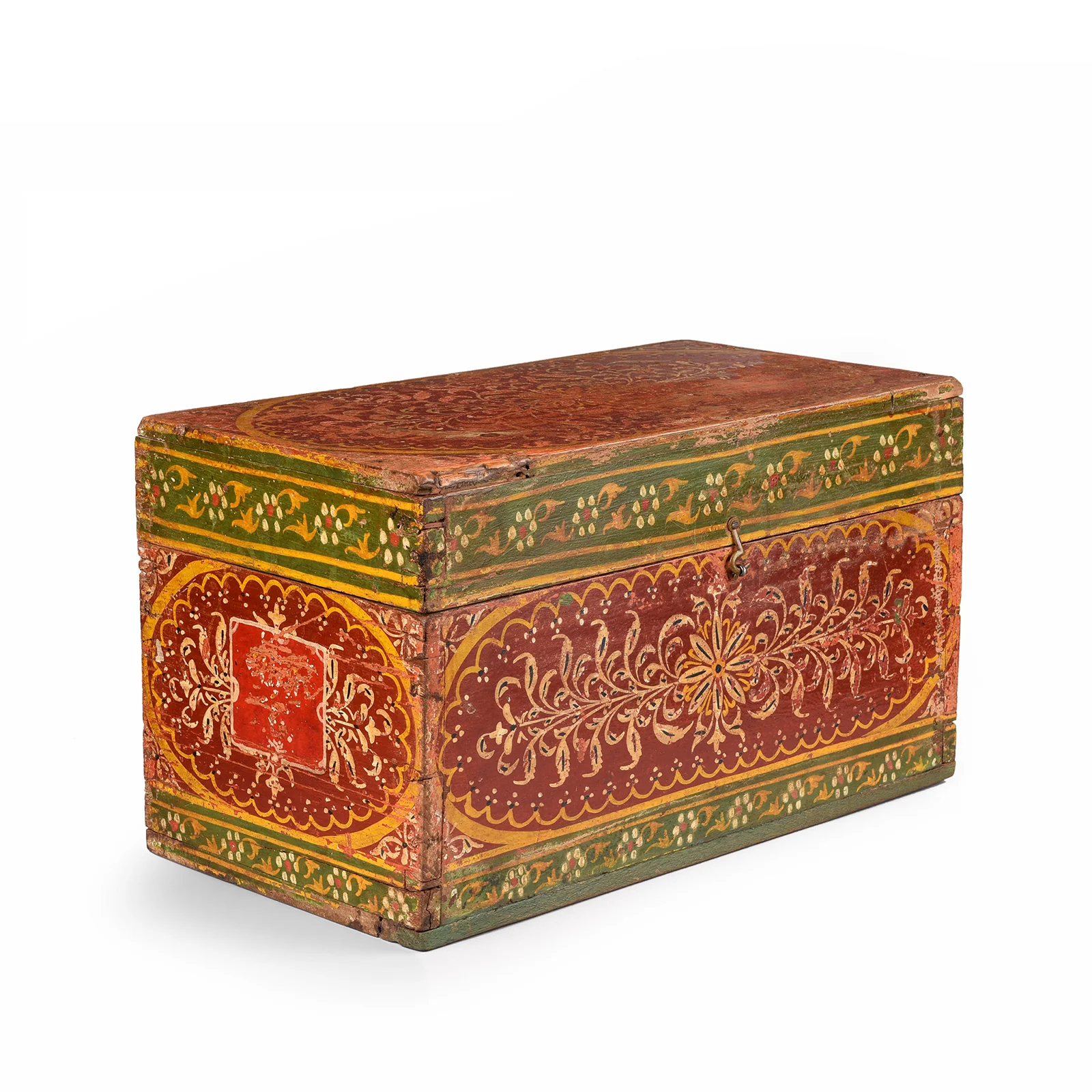 Painted Jain Prayer Book Box From Gujarat - Ca 1900