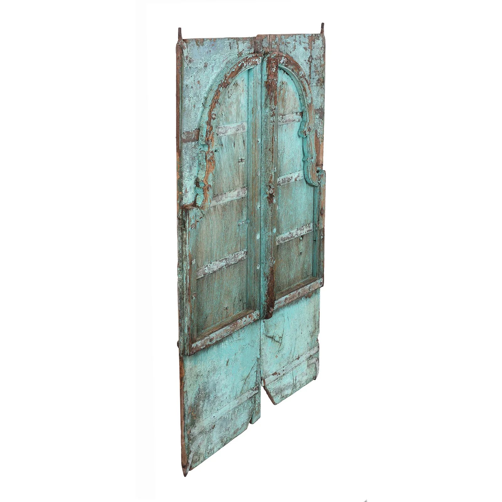 Painted Window Shutter From Rajasthan - 19th Century - Image 4
