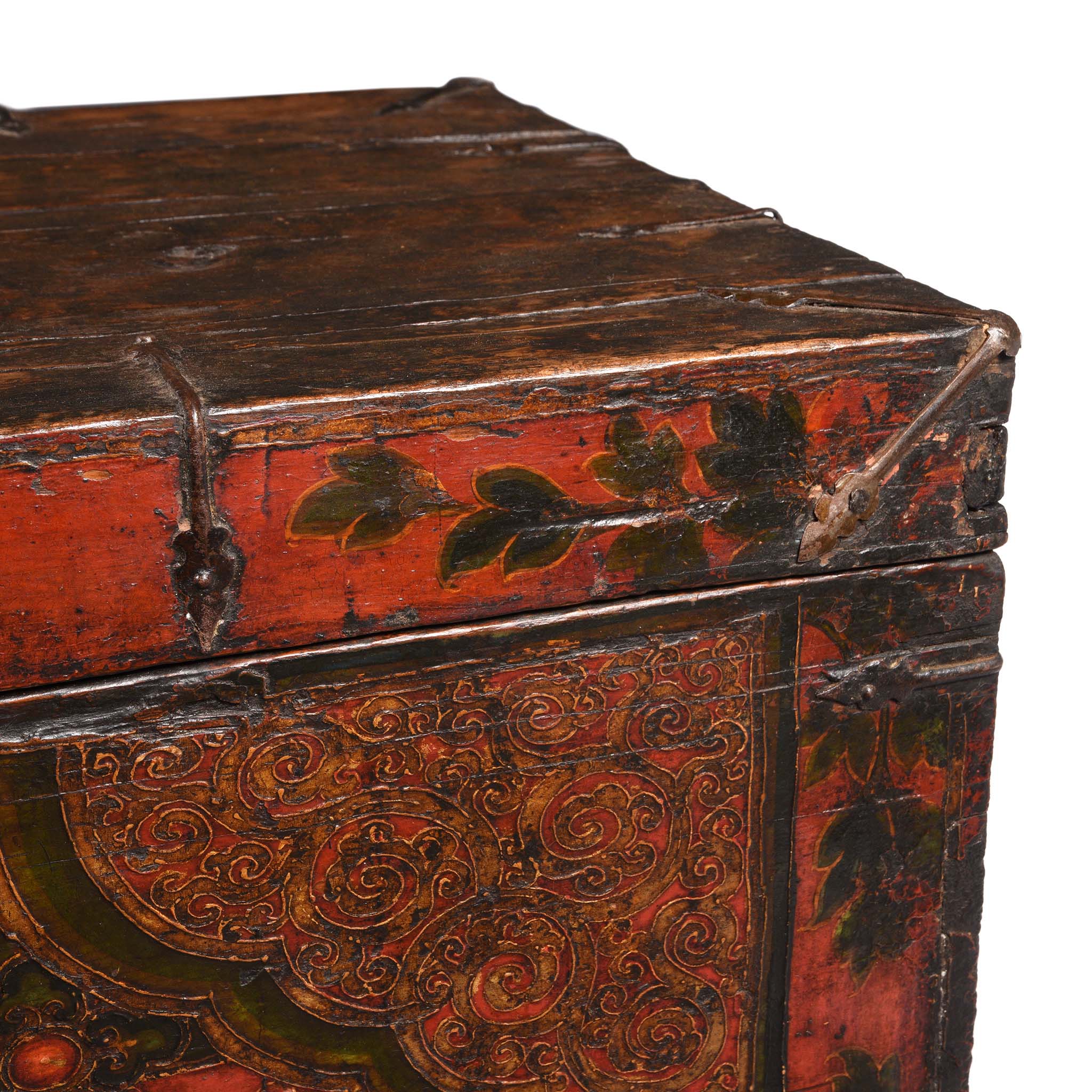 Painted Tibetan 'Dragon' Storage Chest - 18th Century - Image 12