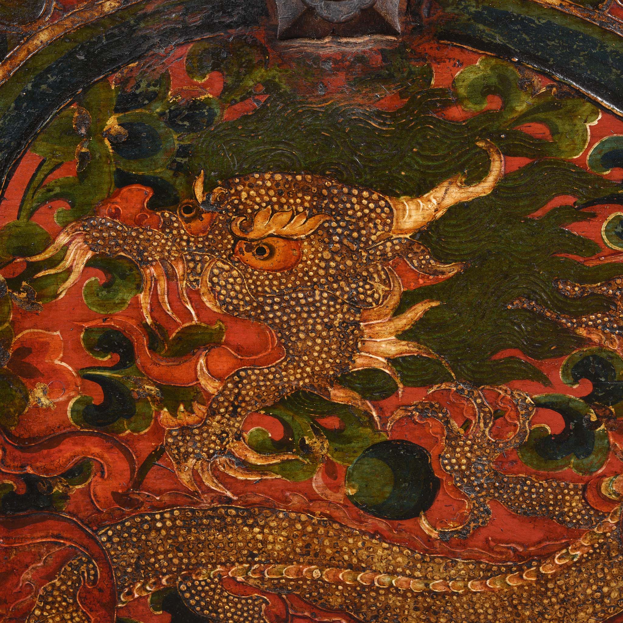 Painted Tibetan 'Dragon' Storage Chest - 18th Century - Image 5