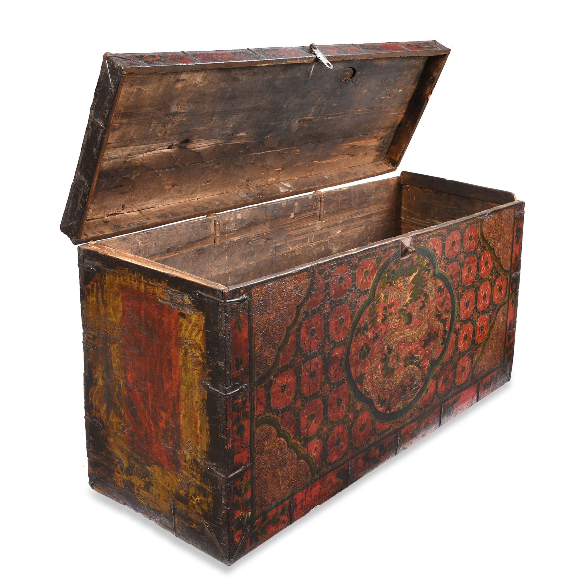 Painted Tibetan 'Dragon' Storage Chest - 18th Century - Image 6