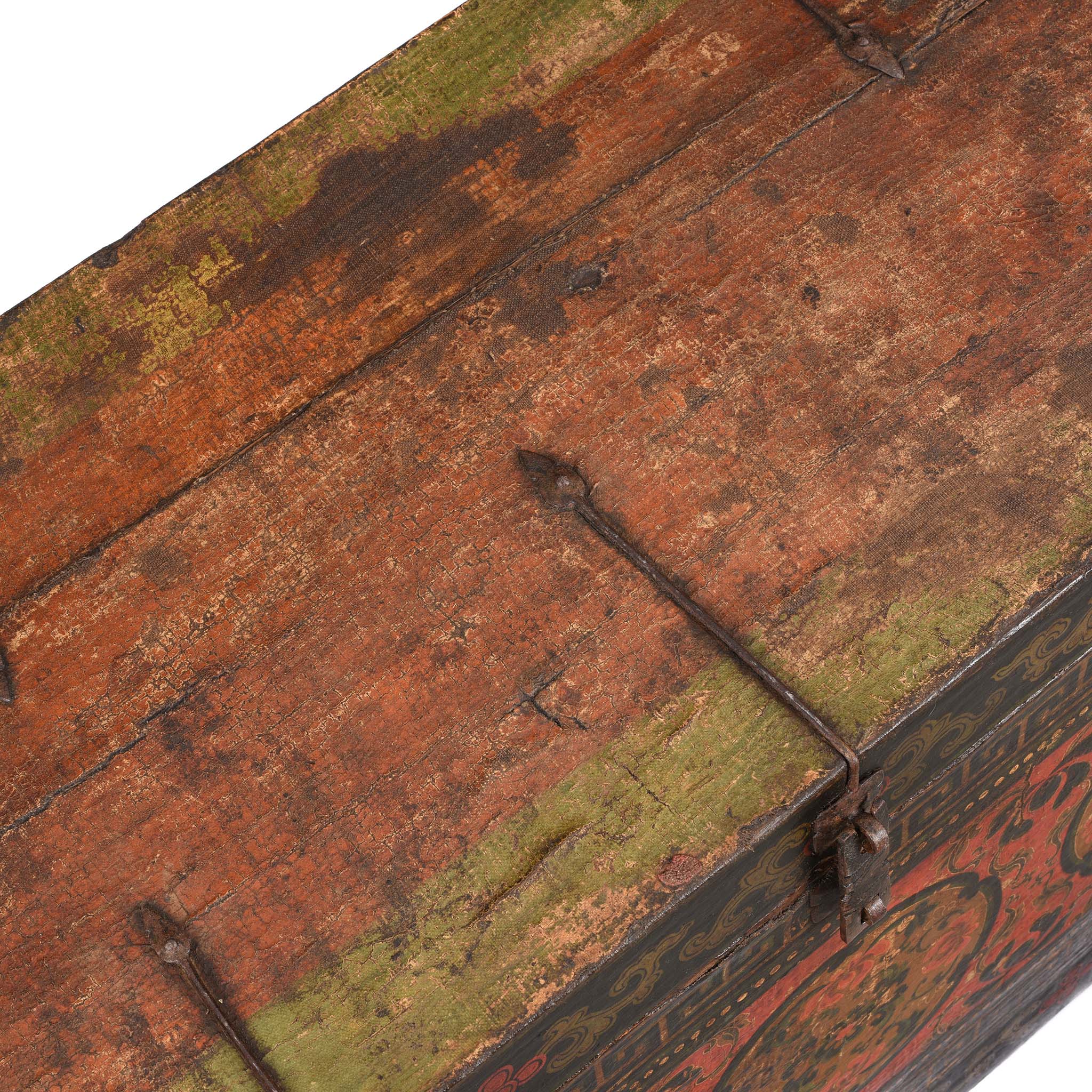 Painted Tibetan Storage Chest - 17th Century - Image 11