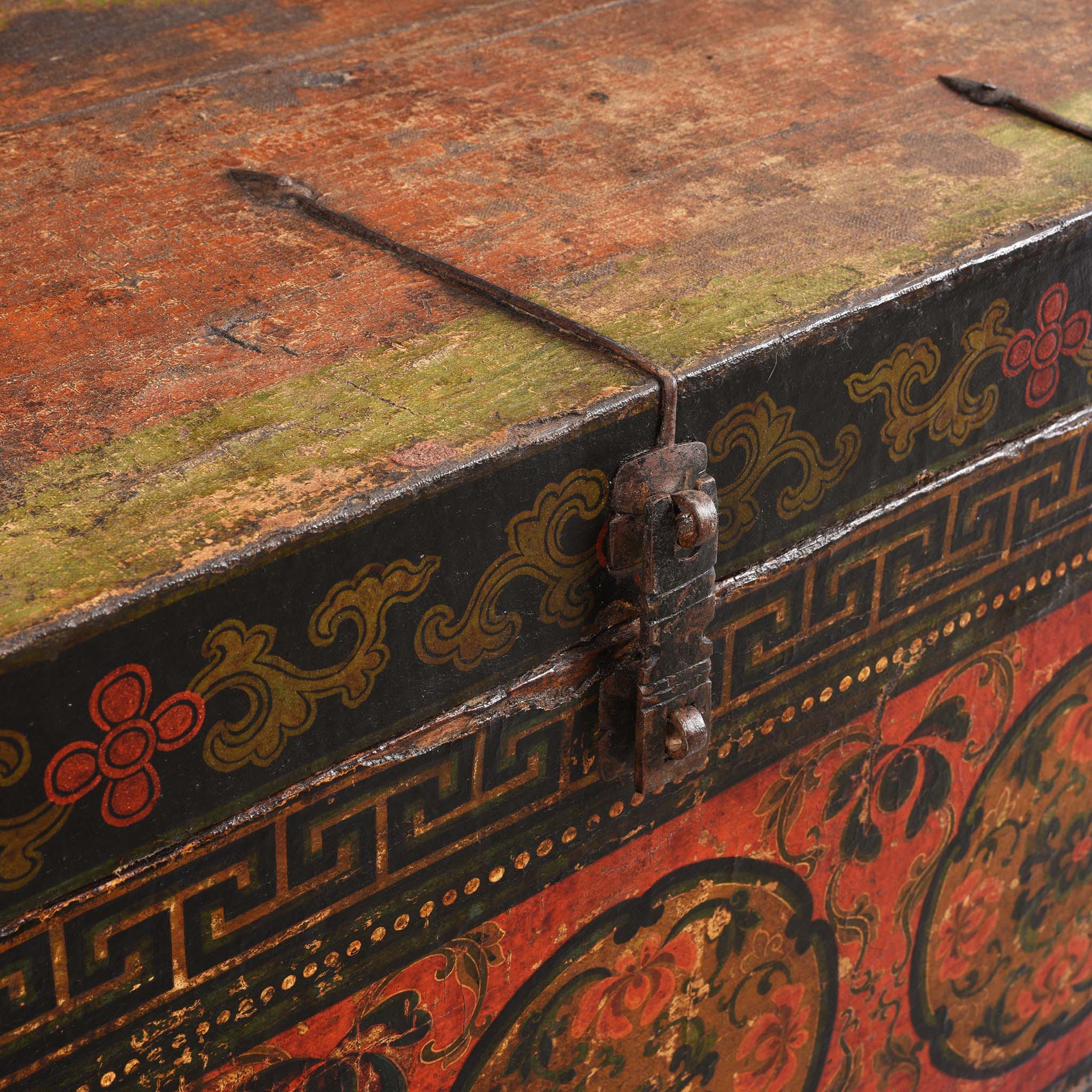 Painted Tibetan Storage Chest - 17th Century - Image 9