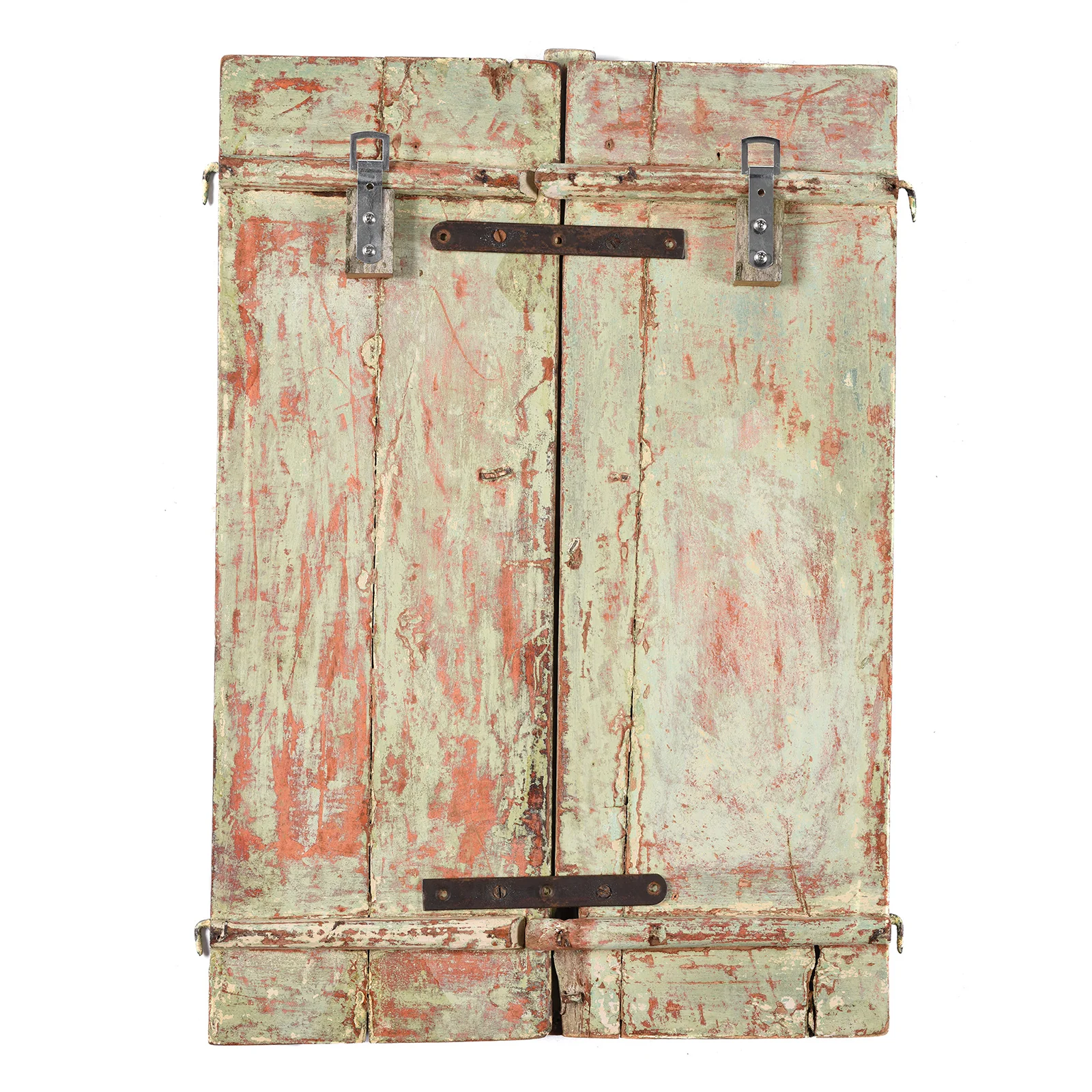 Painted Indian Window Shutter From Rajasthan- 19thC - Image 8