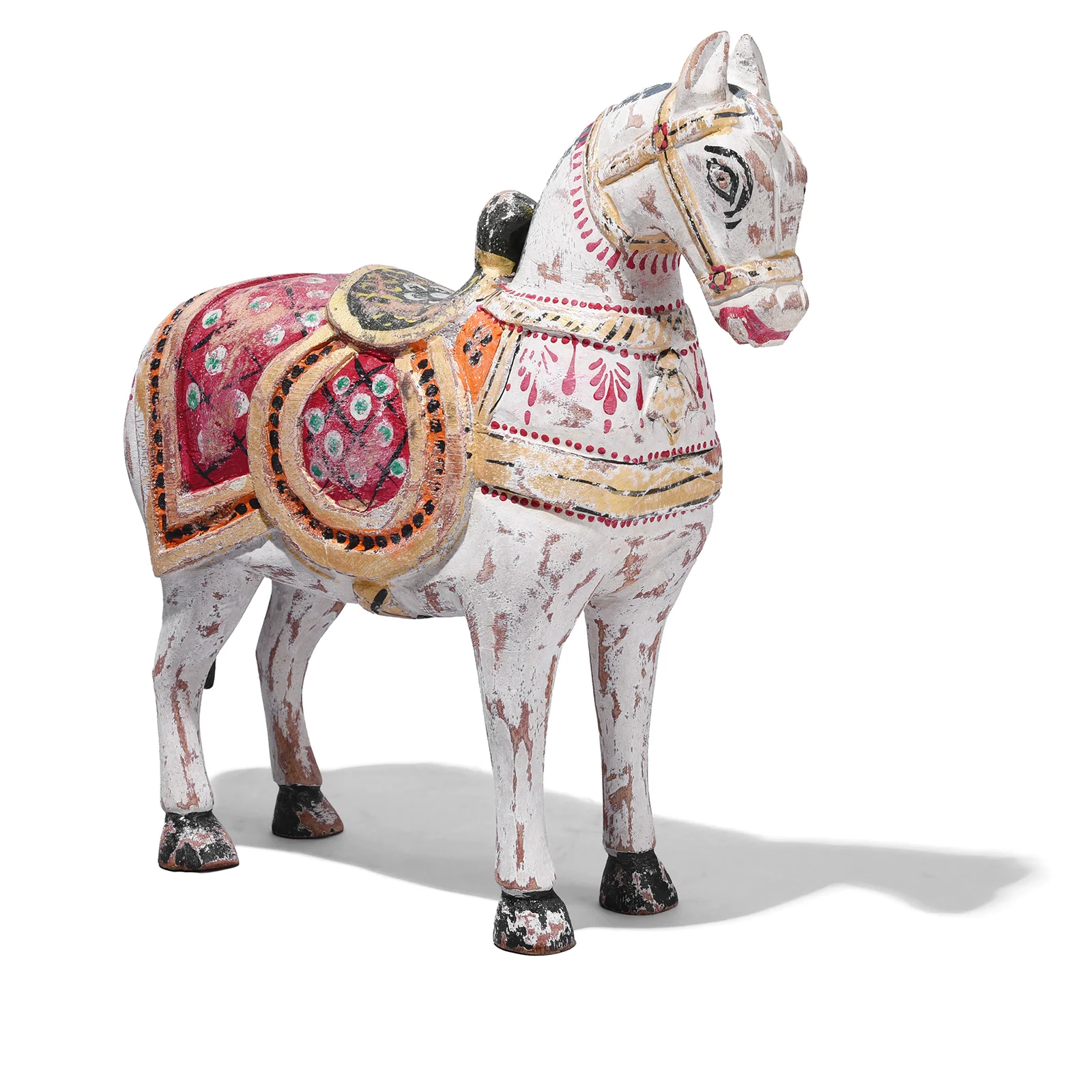Painted Wooden Marwari Horse From Rajasthan - Image 7