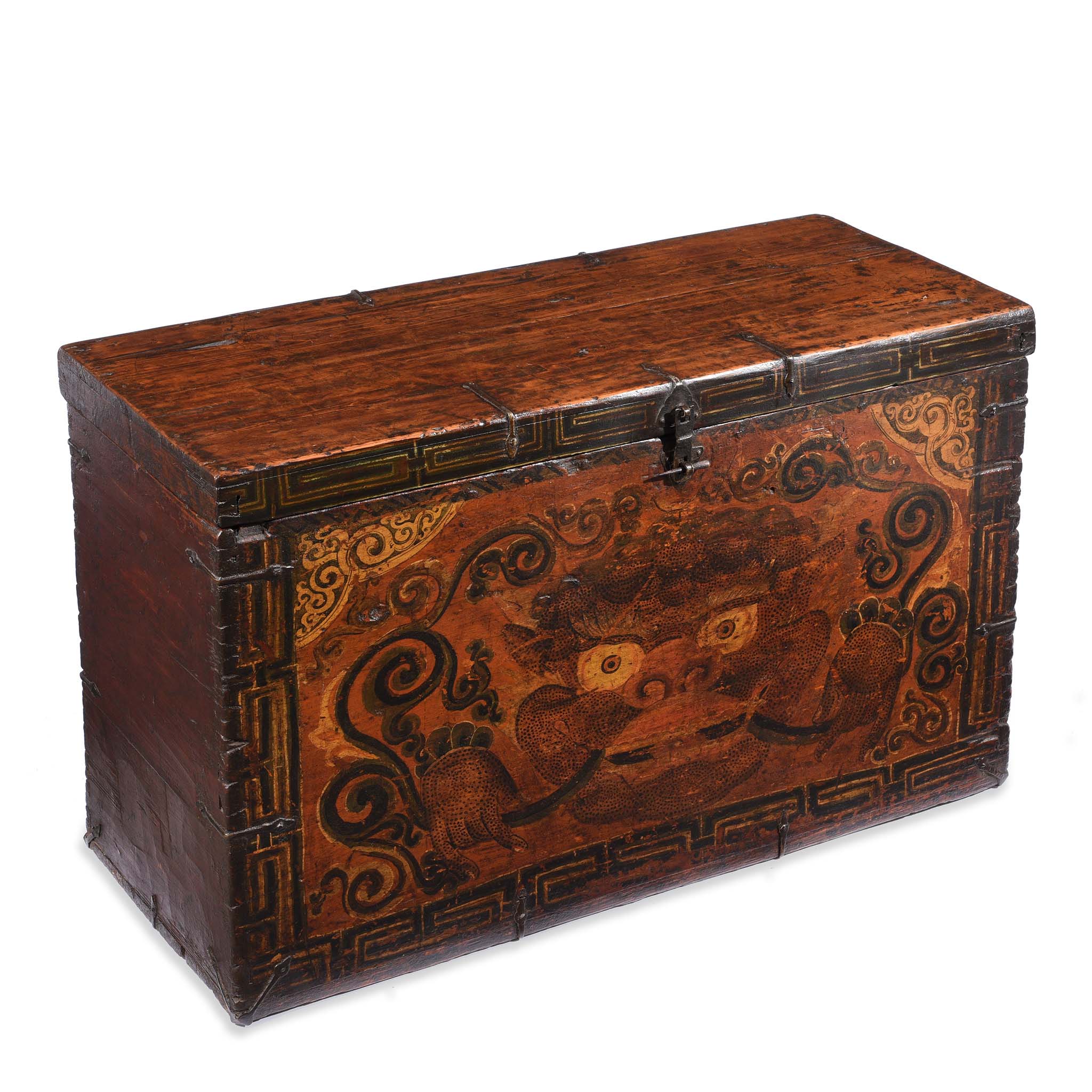 Painted Zeeba Chest From Tibet - Late 18th Century - Image 6
