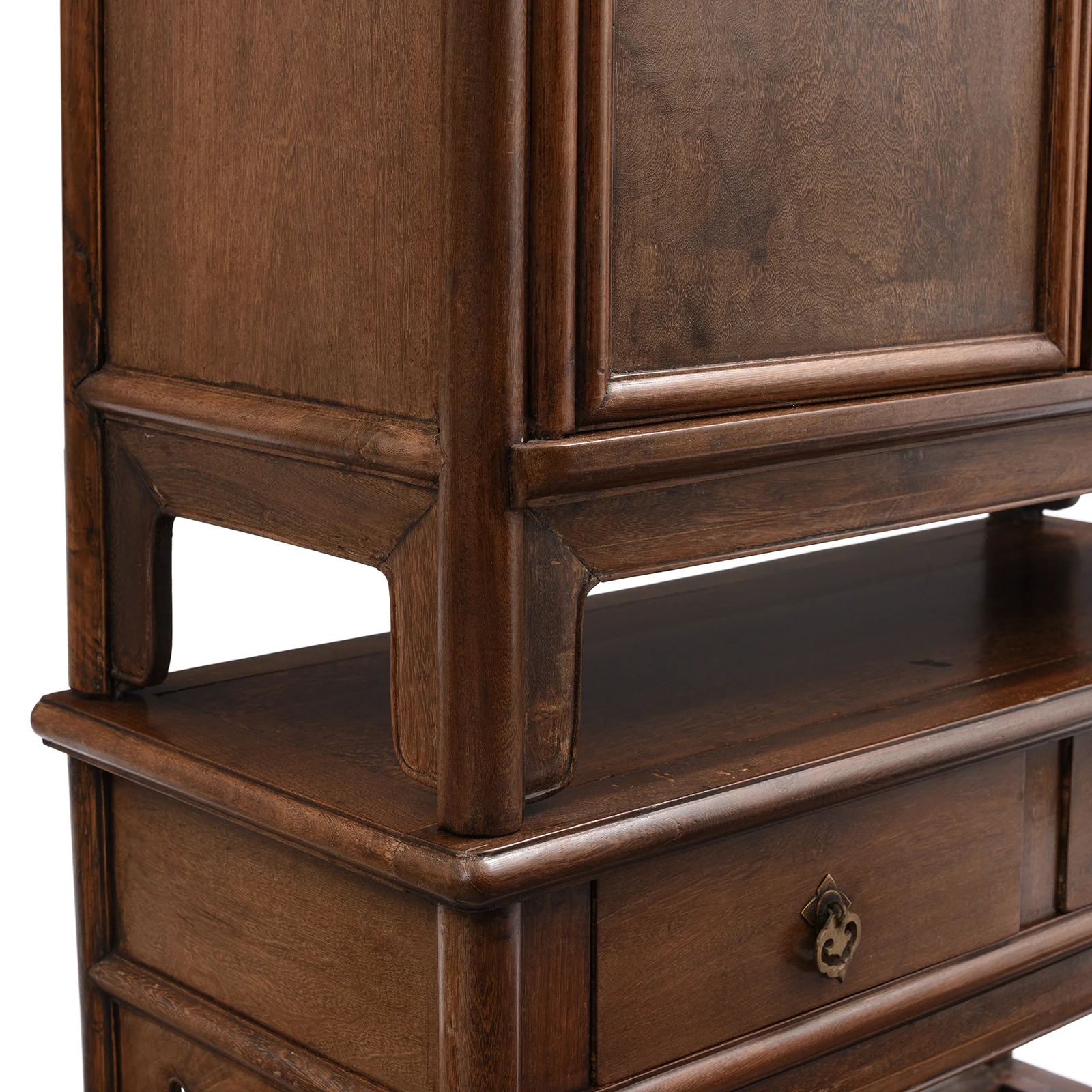 Pair of Chinese Jichimu Yuanjiaogui Cabinets On Stands - Qing Dynasty - Image 7
