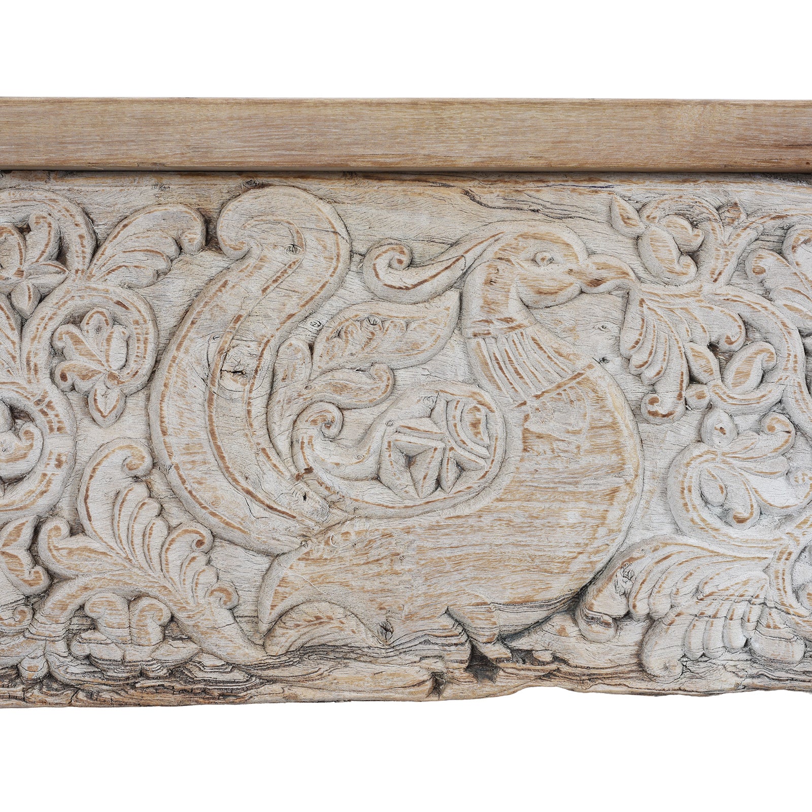 Carved Console Table Made From Reclaimed Teak - Image 5