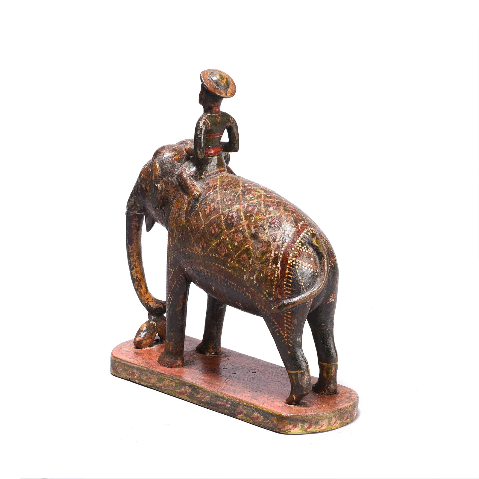 Polychromed Elephant & Mahout Figure From Surat - 19th Century - Image 4
