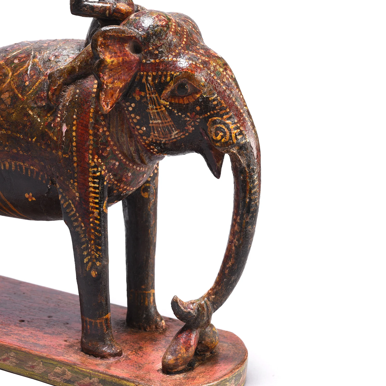 Polychromed Elephant & Mahout Figure From Surat - 19th Century - Image 5