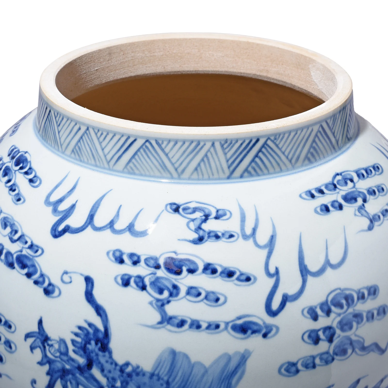 Blue & White Dragon Temple Jar - Image 13