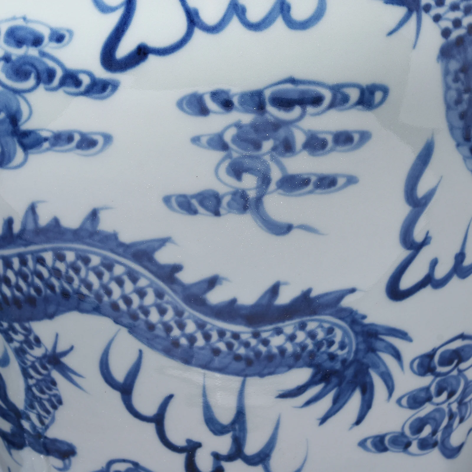 Blue & White Dragon Temple Jar - Image 6
