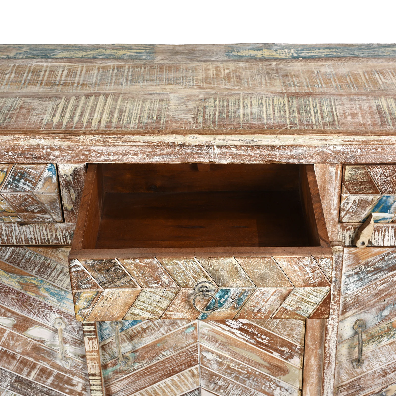 3 Door Sideboard Made From Reclaimed Teak - Image 5