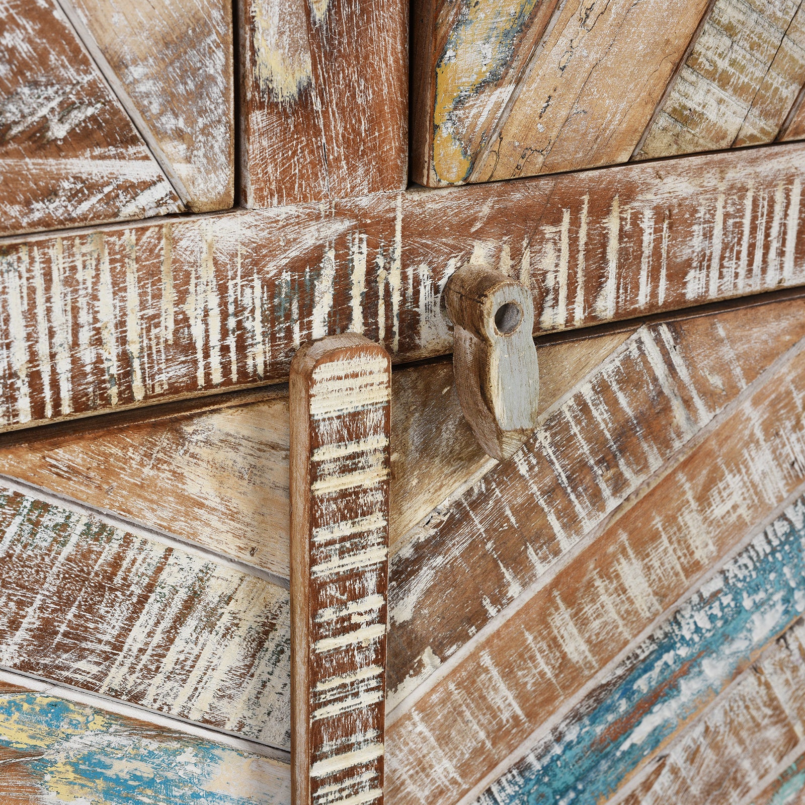 3 Door Sideboard Made From Reclaimed Teak - Image 7