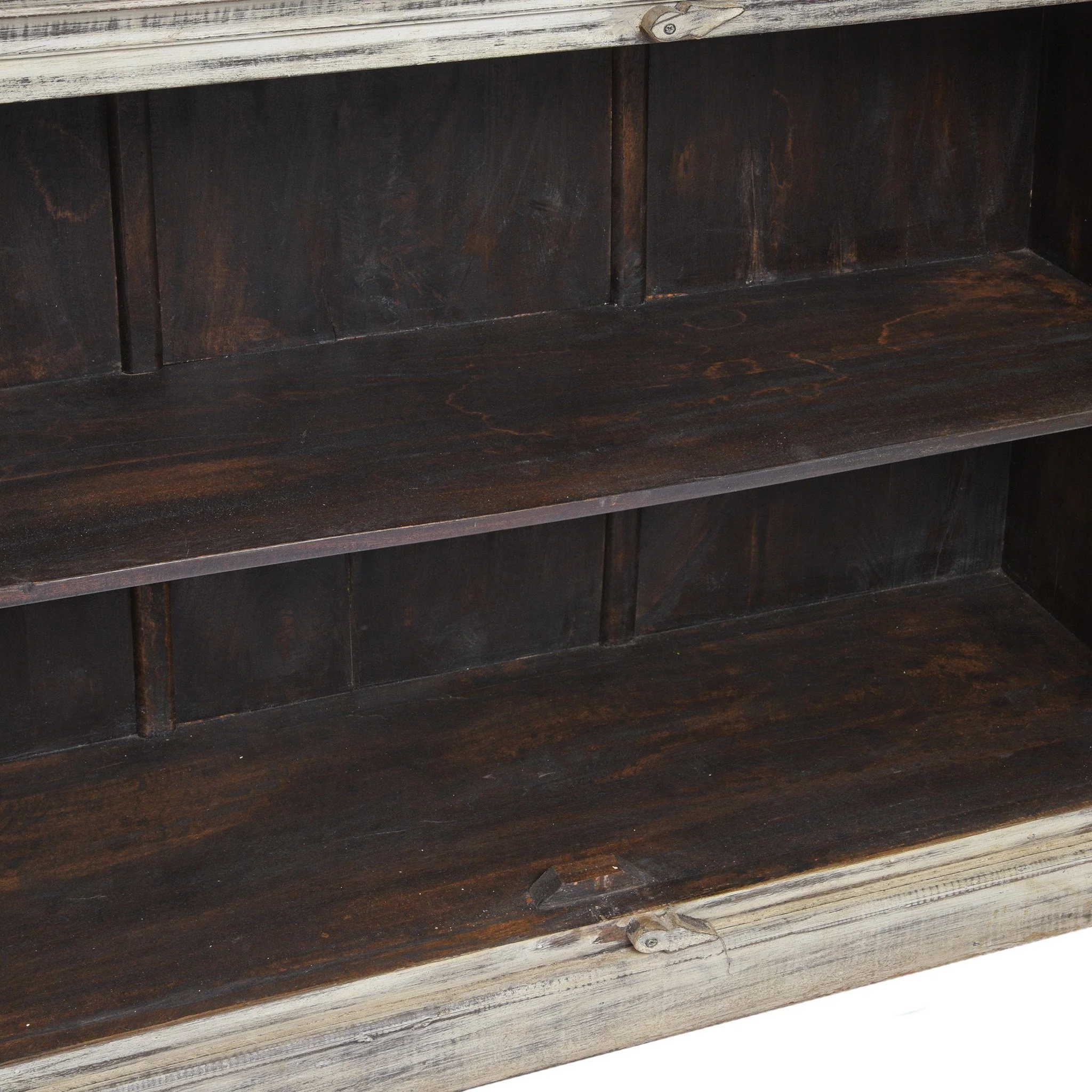 Reclaimed Painted 3 Door Louvre Sideboard From India - Image 6