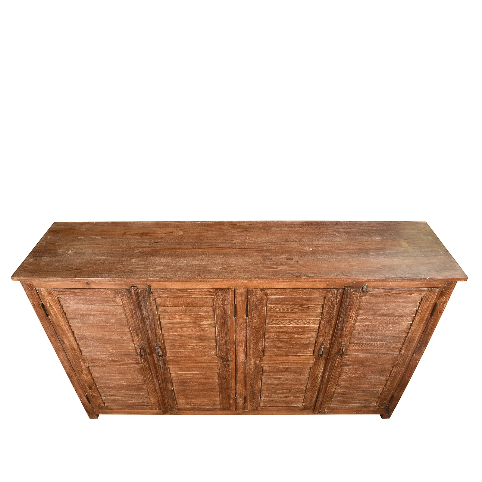 Reclaimed Teak 4 Door Louvre Sideboard - Image 5