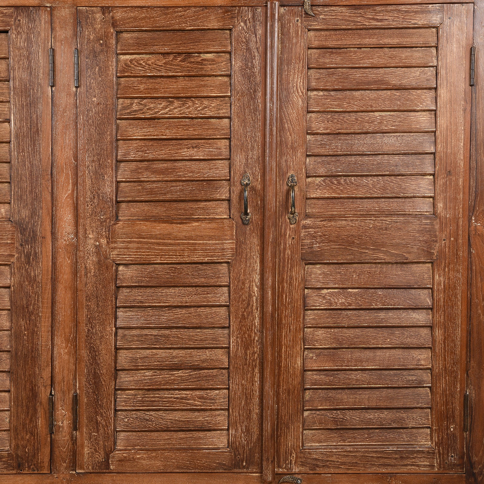 Reclaimed Teak 4 Door Louvre Sideboard - Image 6