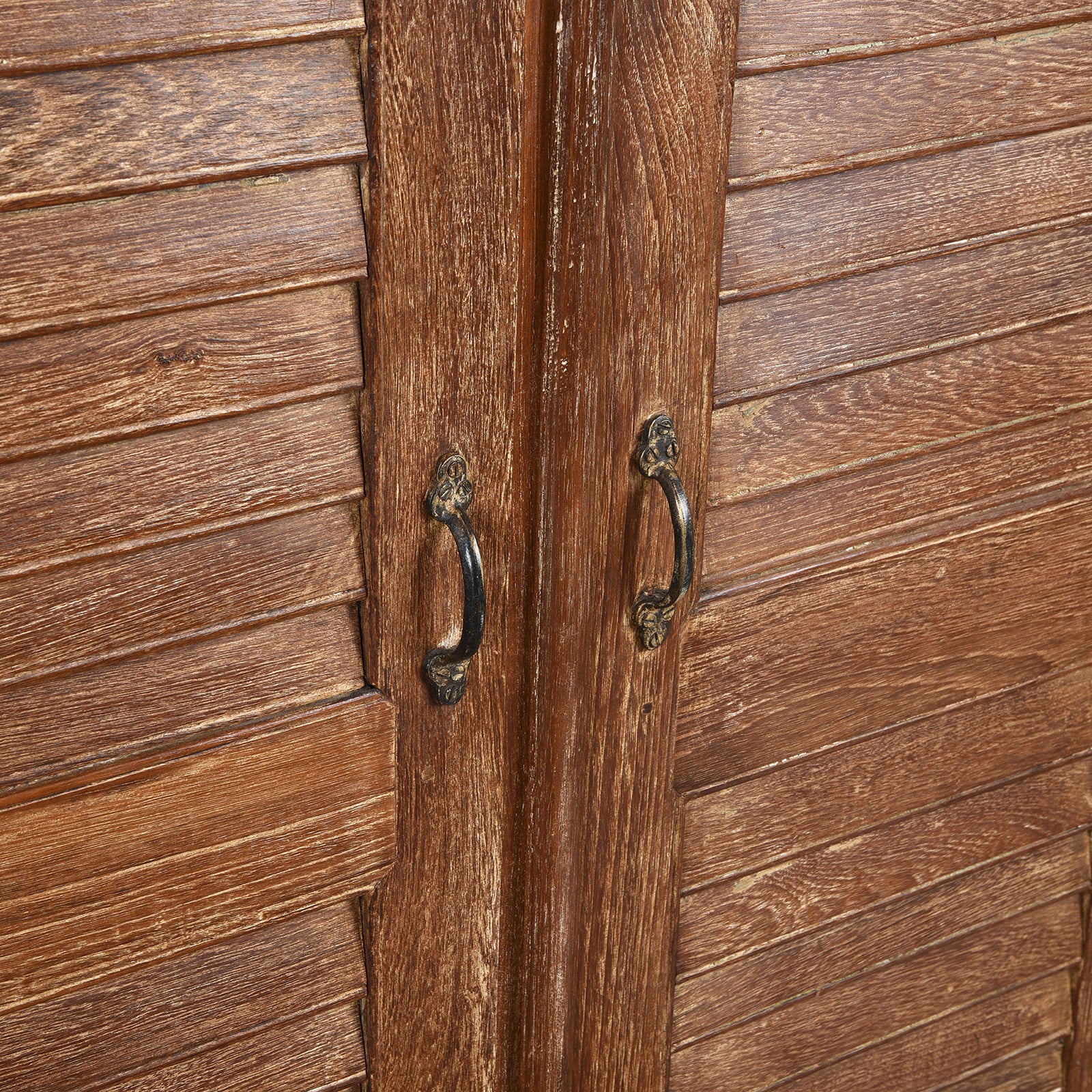 Reclaimed Teak 4 Door Louvre Sideboard - Image 7