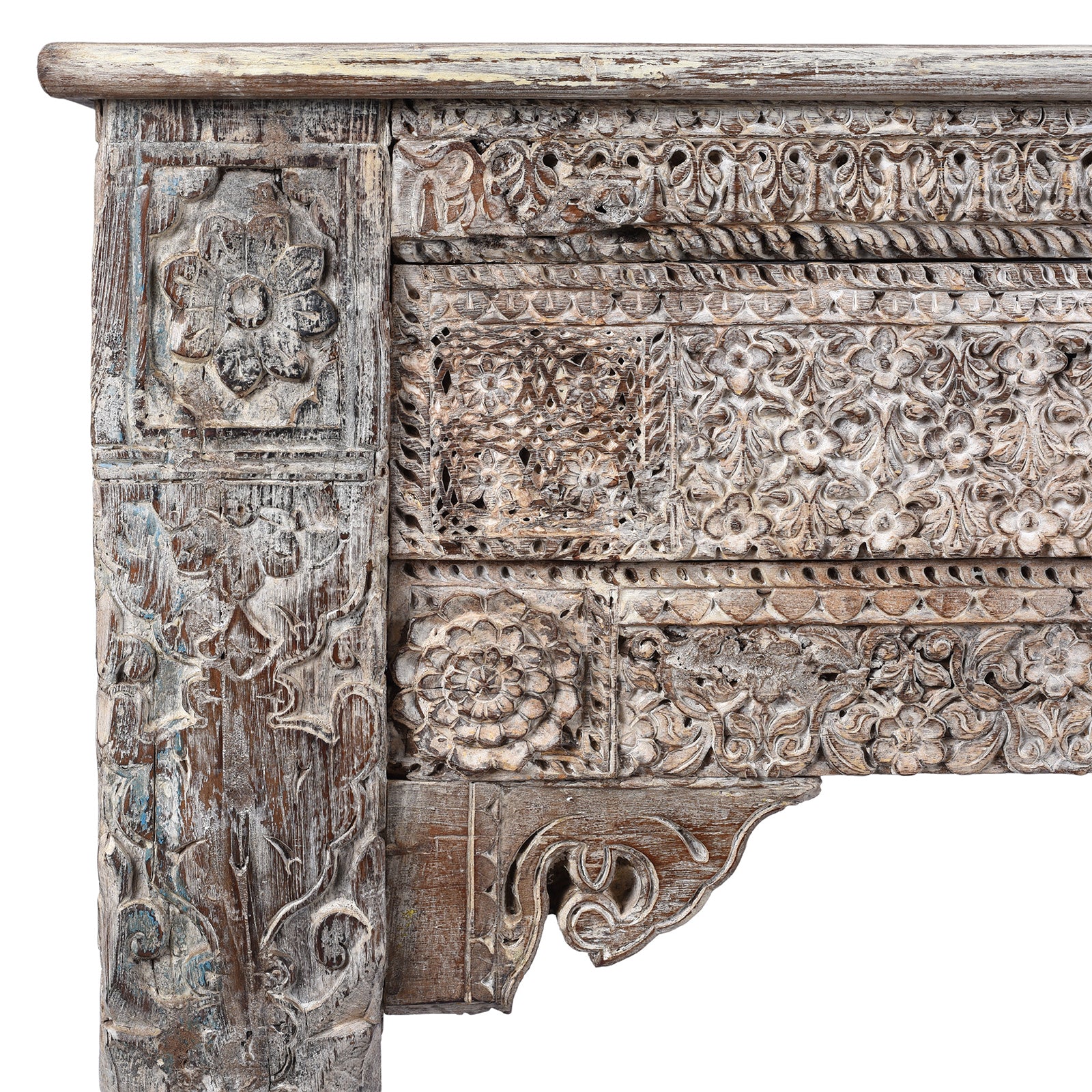 Painted Console Table Made From Reclaimed Teak - Image 5