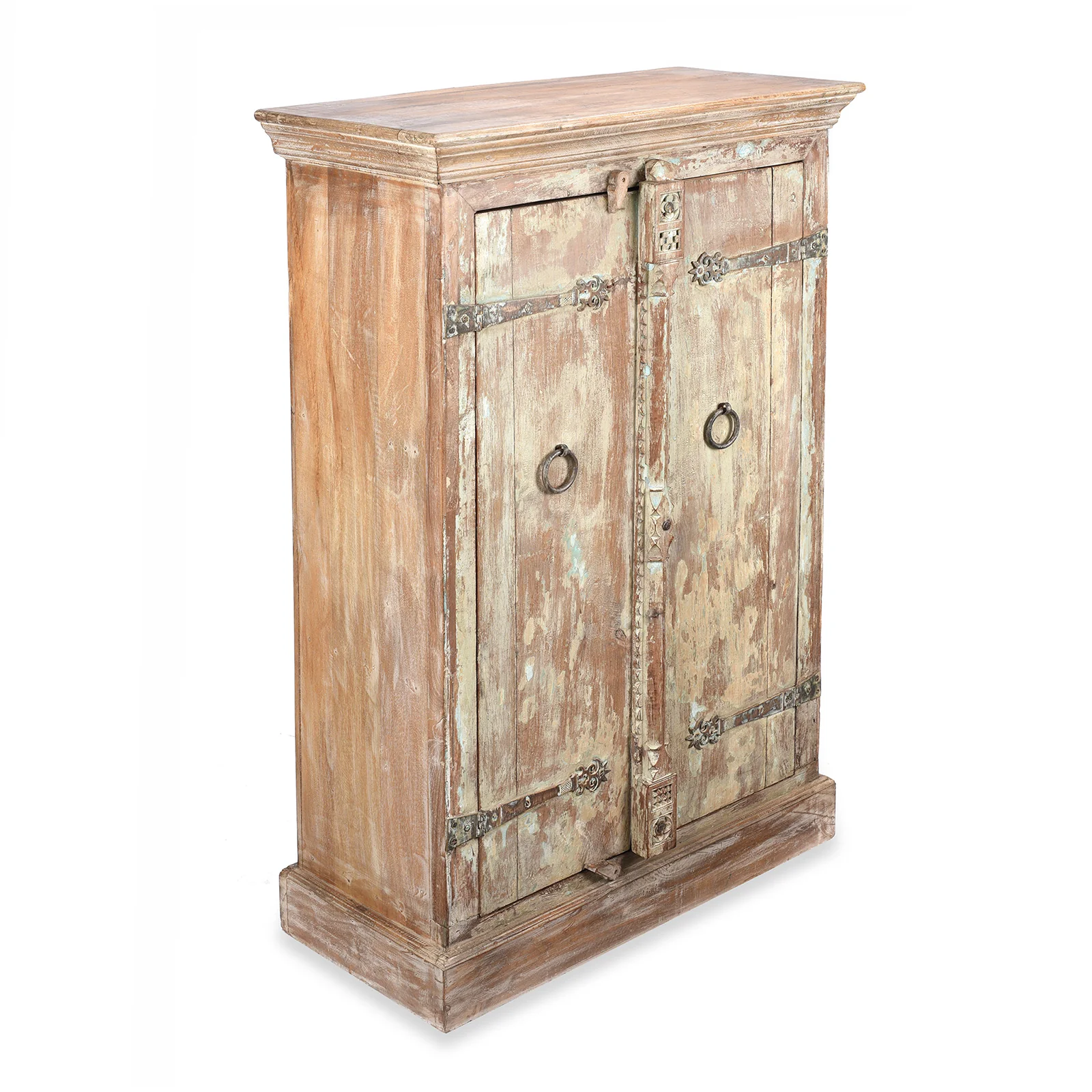 Reclaimed Teak Side Cabinet With Painted Finish - Image 3