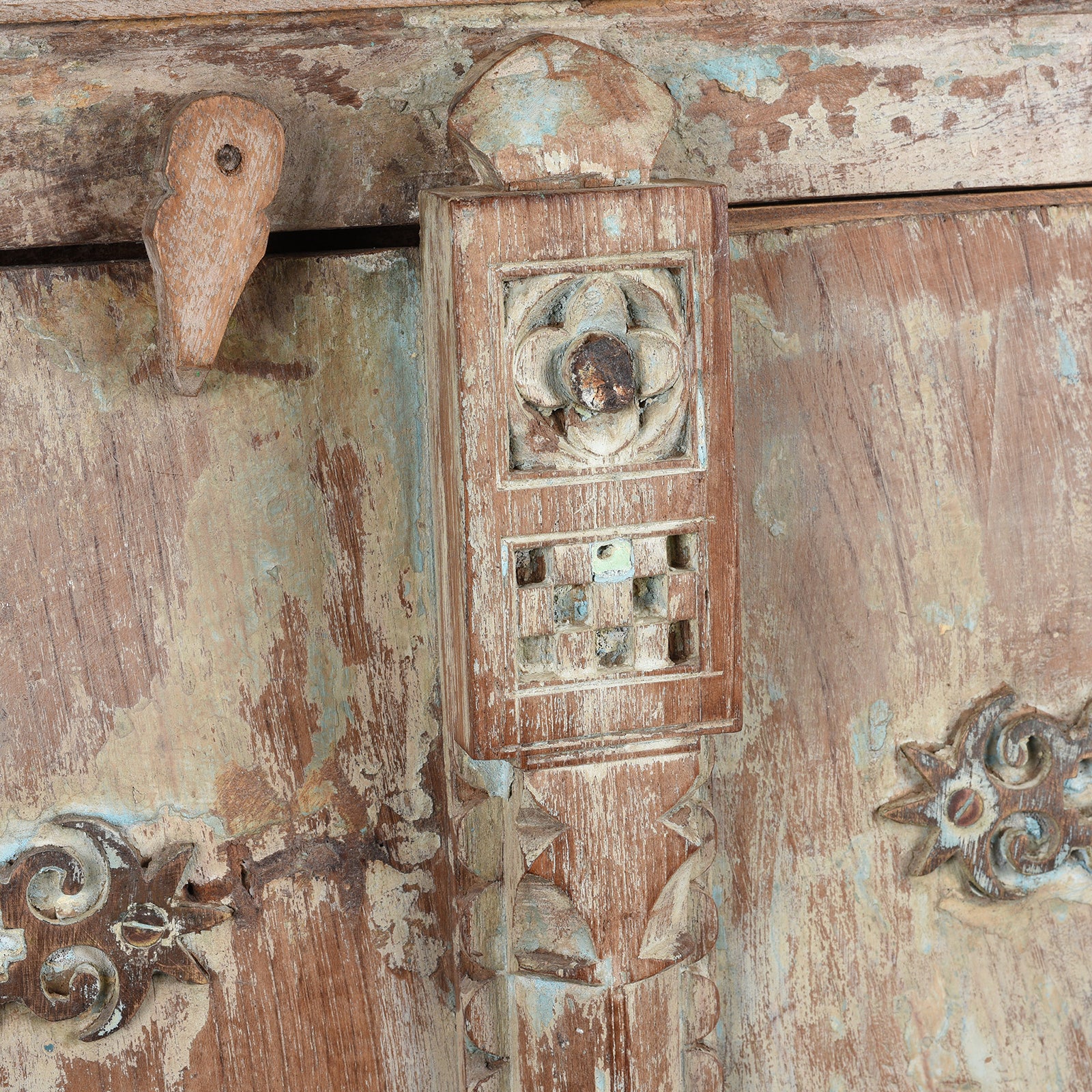 Reclaimed Teak Side Cabinet With Painted Finish - Image 6