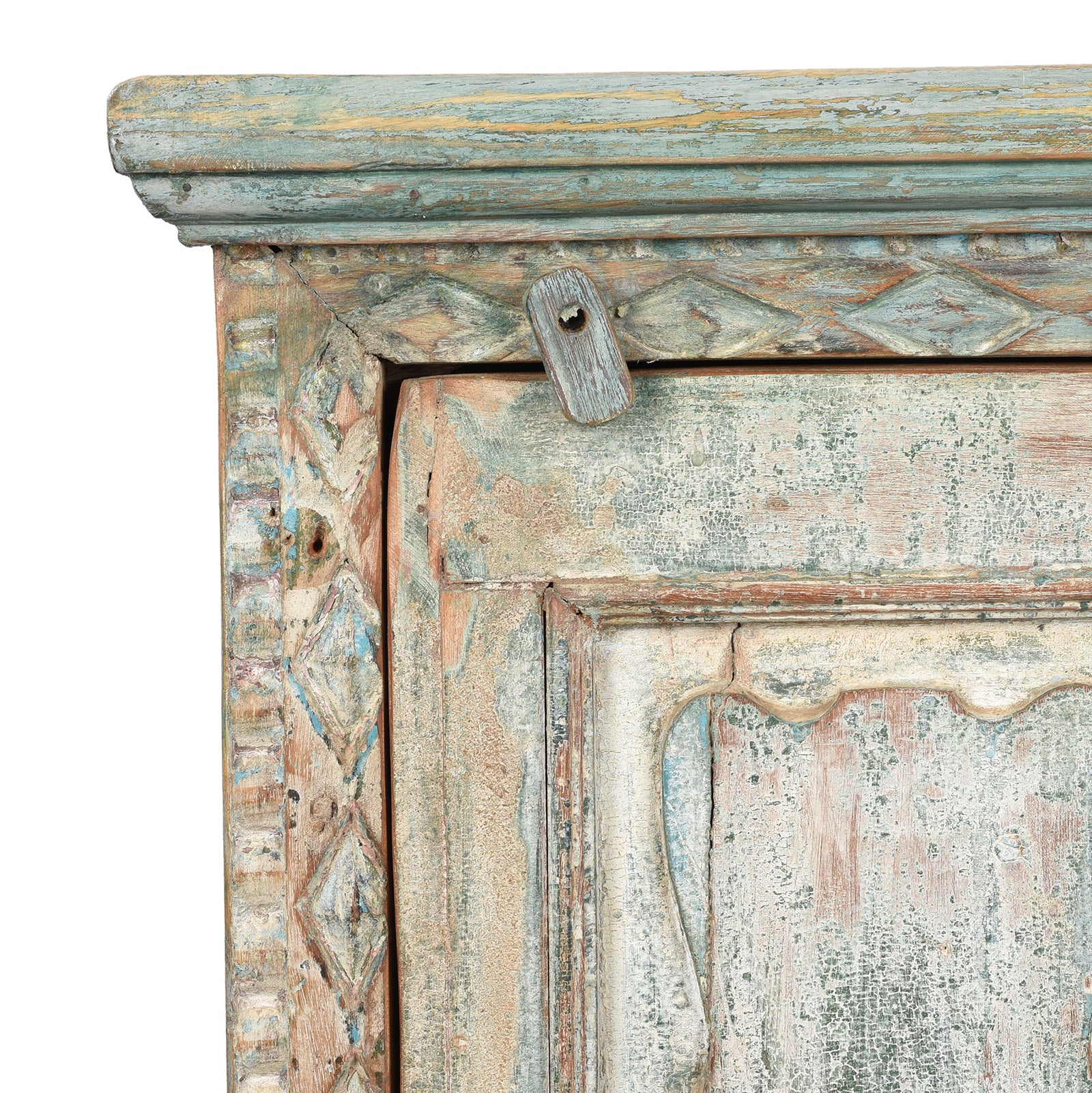 Reclaimed Teak Bedside Cabinet With Painted Finish - Image 2