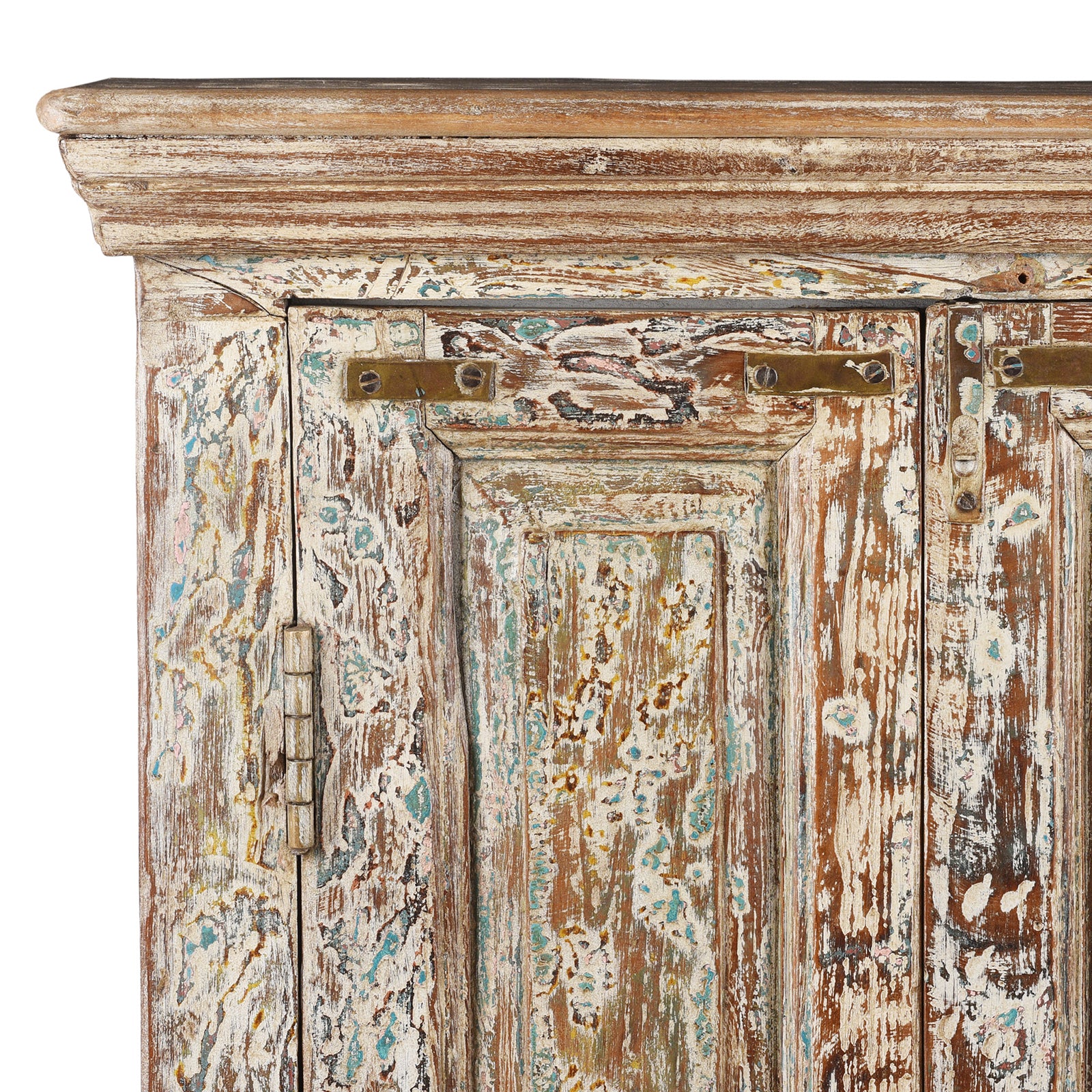 Reclaimed Teakwood Cabinet With Old Paint - Image 2