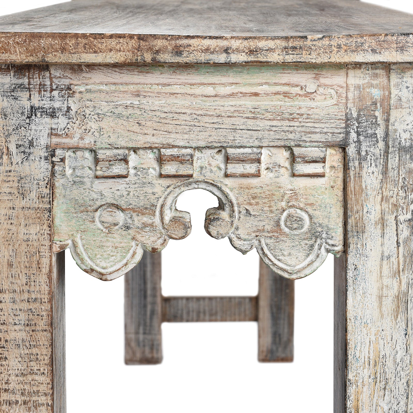 Painted Console Table Made from Reclaimed Teak - Image 5