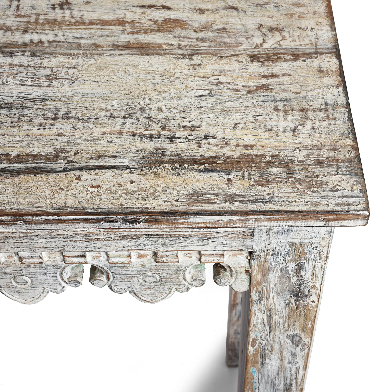 Painted Console Table Made from Reclaimed Teak - Image 6