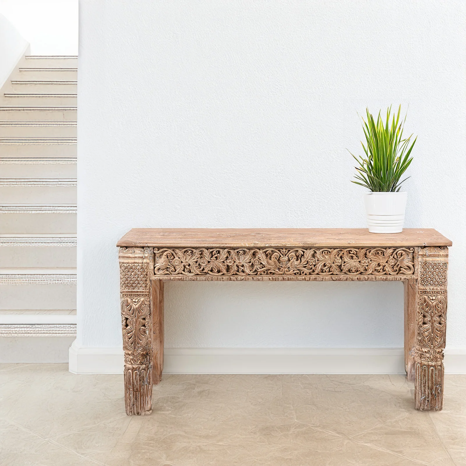 Reclaimed Teak Console Table