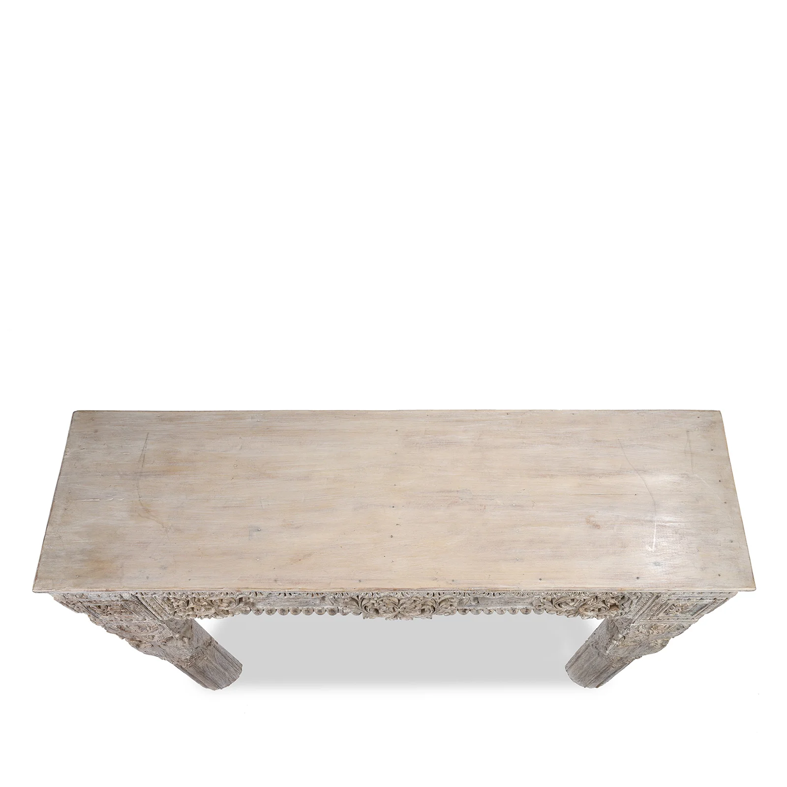 White Reclaimed Teak Console Table - Image 6