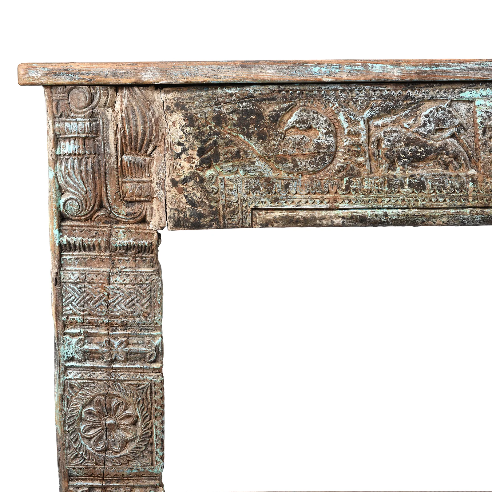 Painted Reclaimed Teak Console Table - Image 2