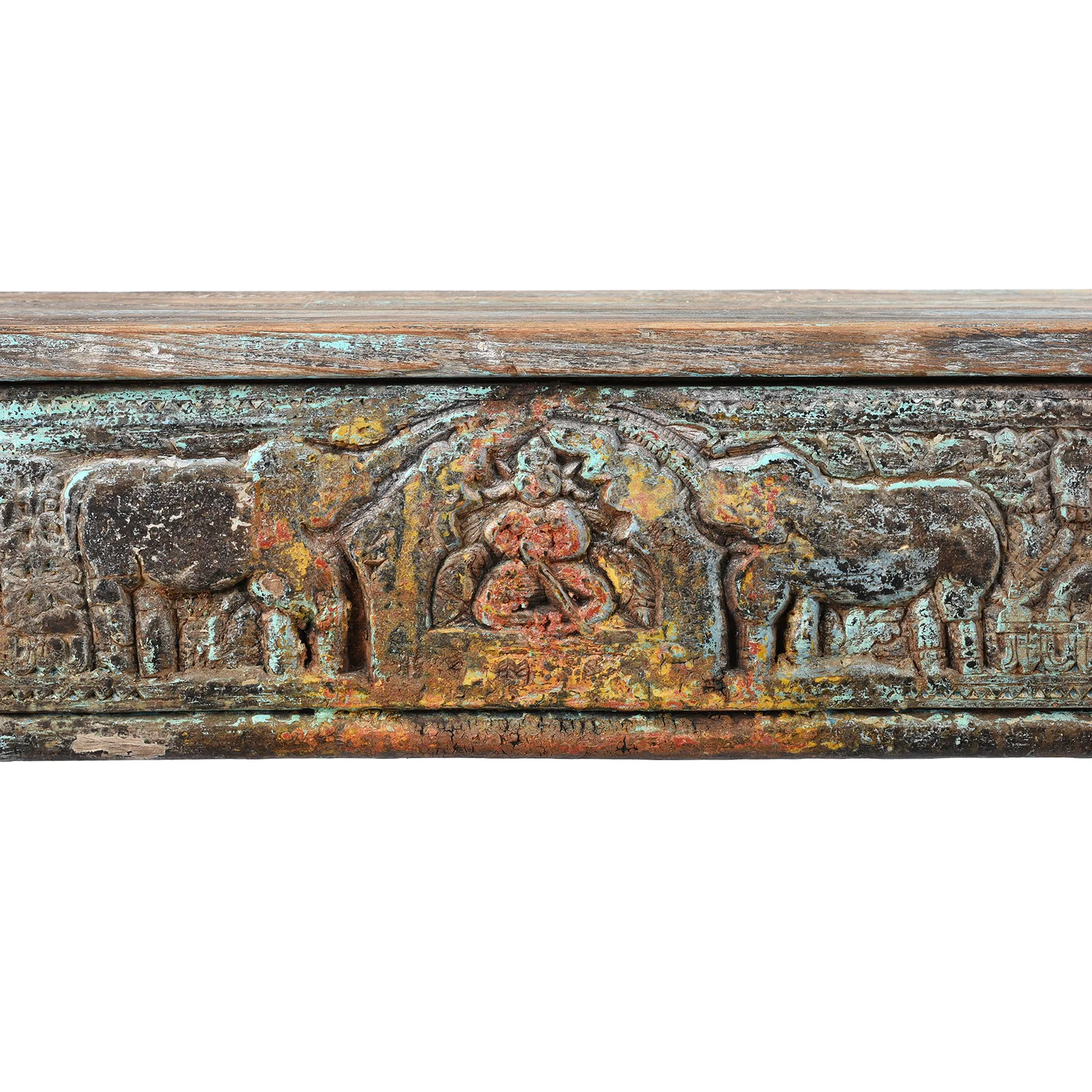 Painted Reclaimed Teak Console Table - Image 4