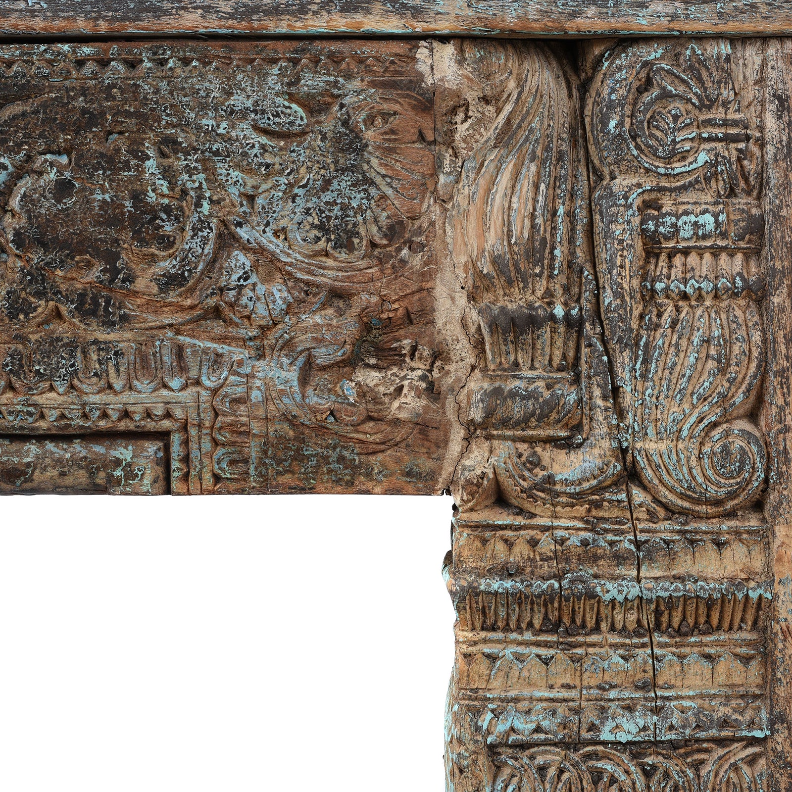 Painted Reclaimed Teak Console Table - Image 6