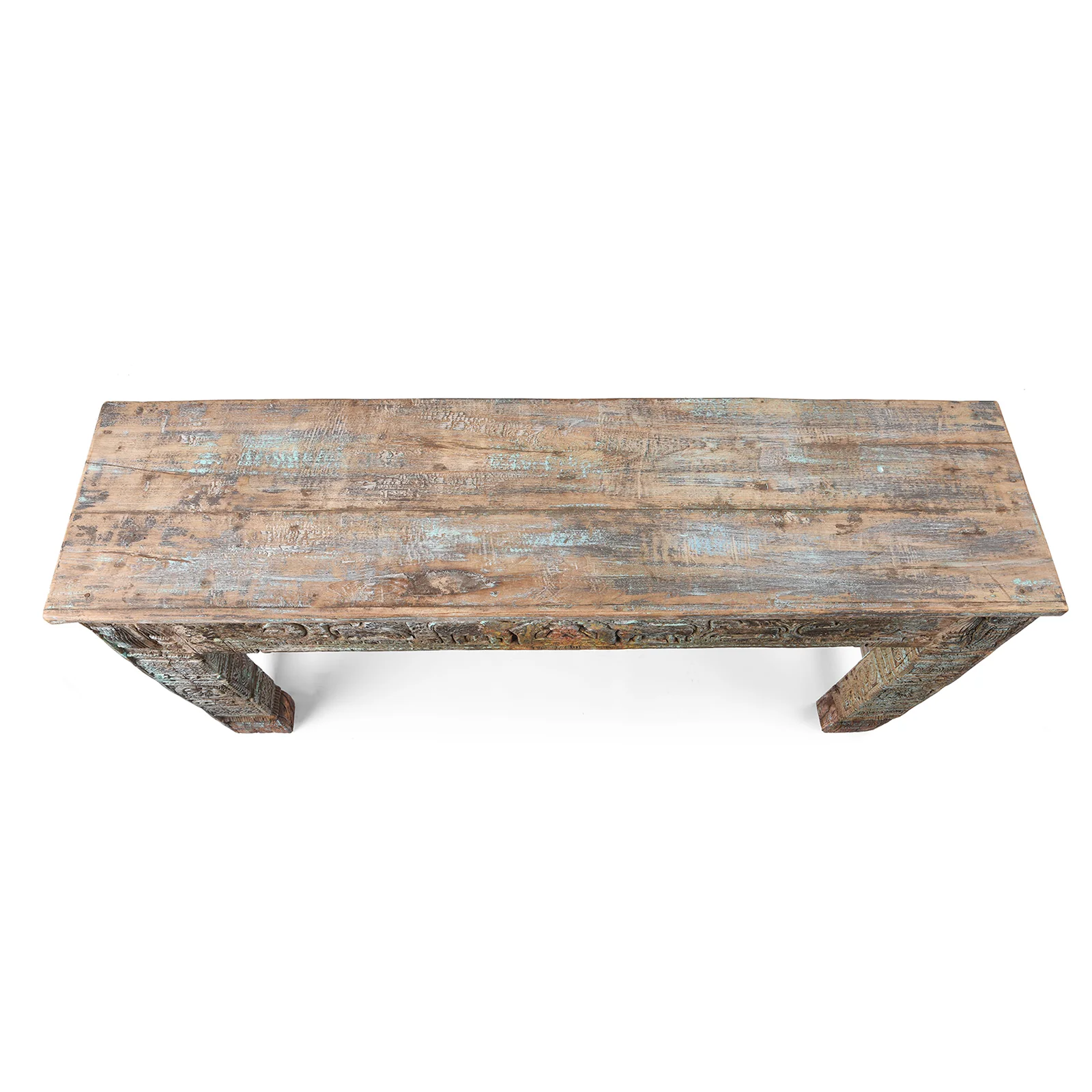 Painted Reclaimed Teak Console Table - Image 7