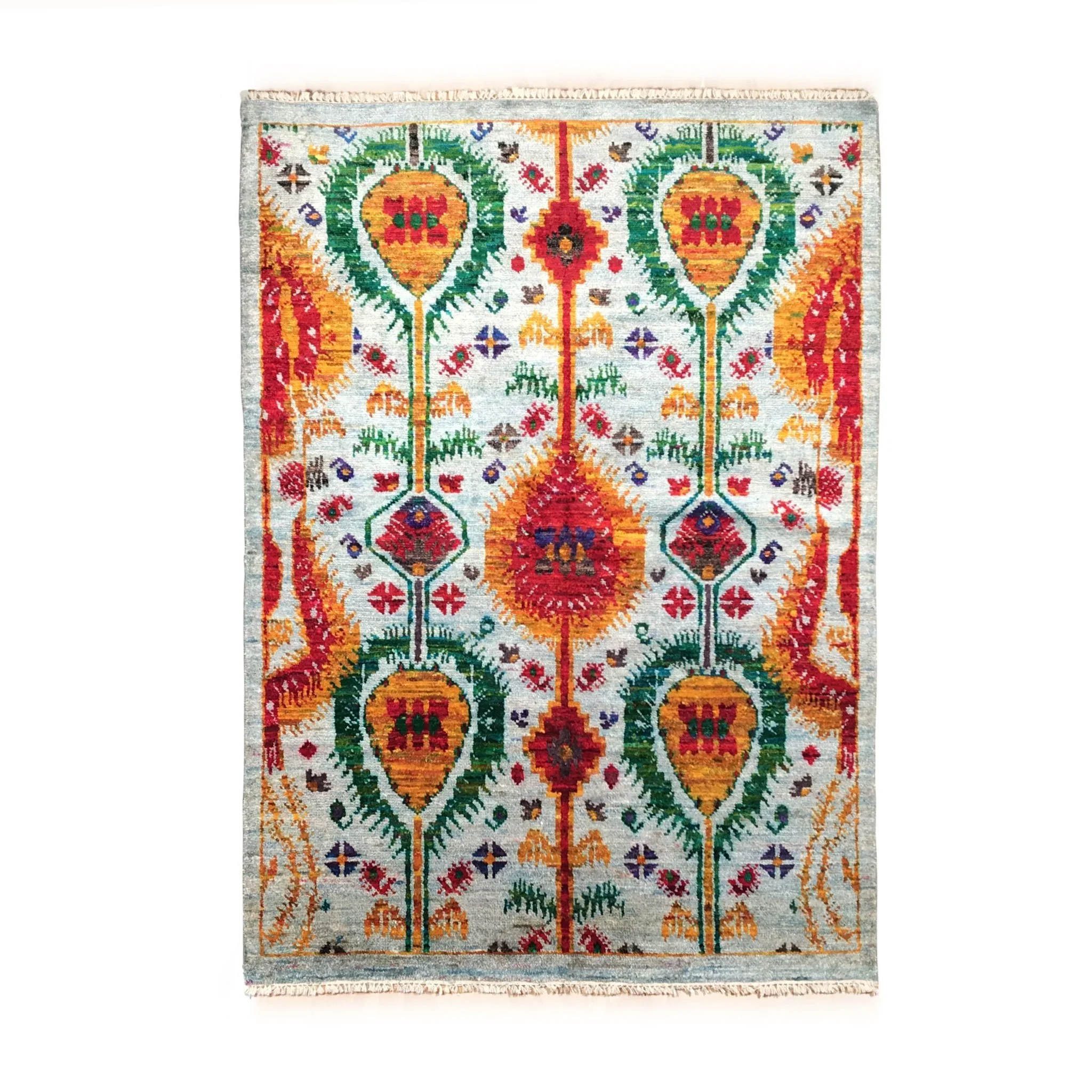 Recycled Silk Sari Rug - 180 x 121cm