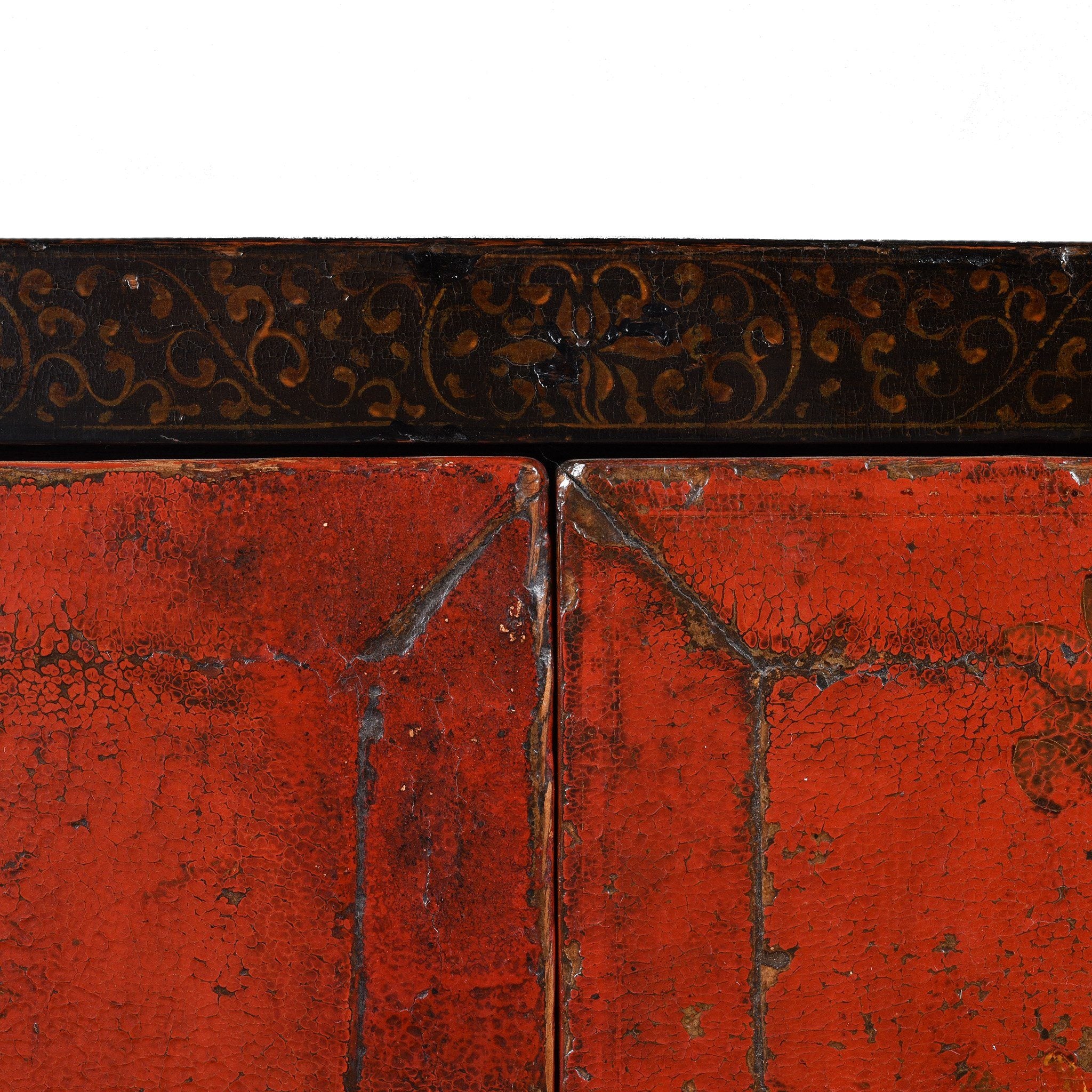 Black & Red Lacquer Book Cabinet from China - 19th Century - Image 8