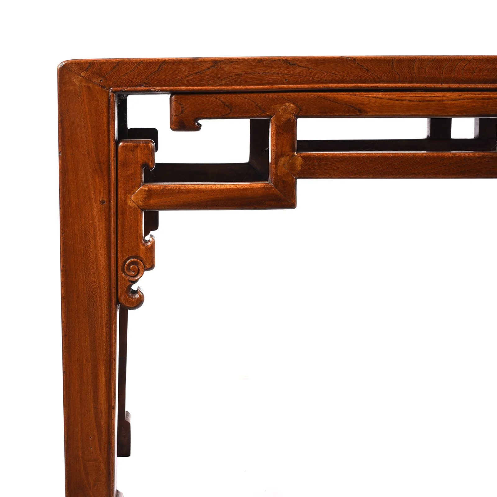 Red Elm Bench From Jiangsu With Rattan Seat - 19th Century - Image 2