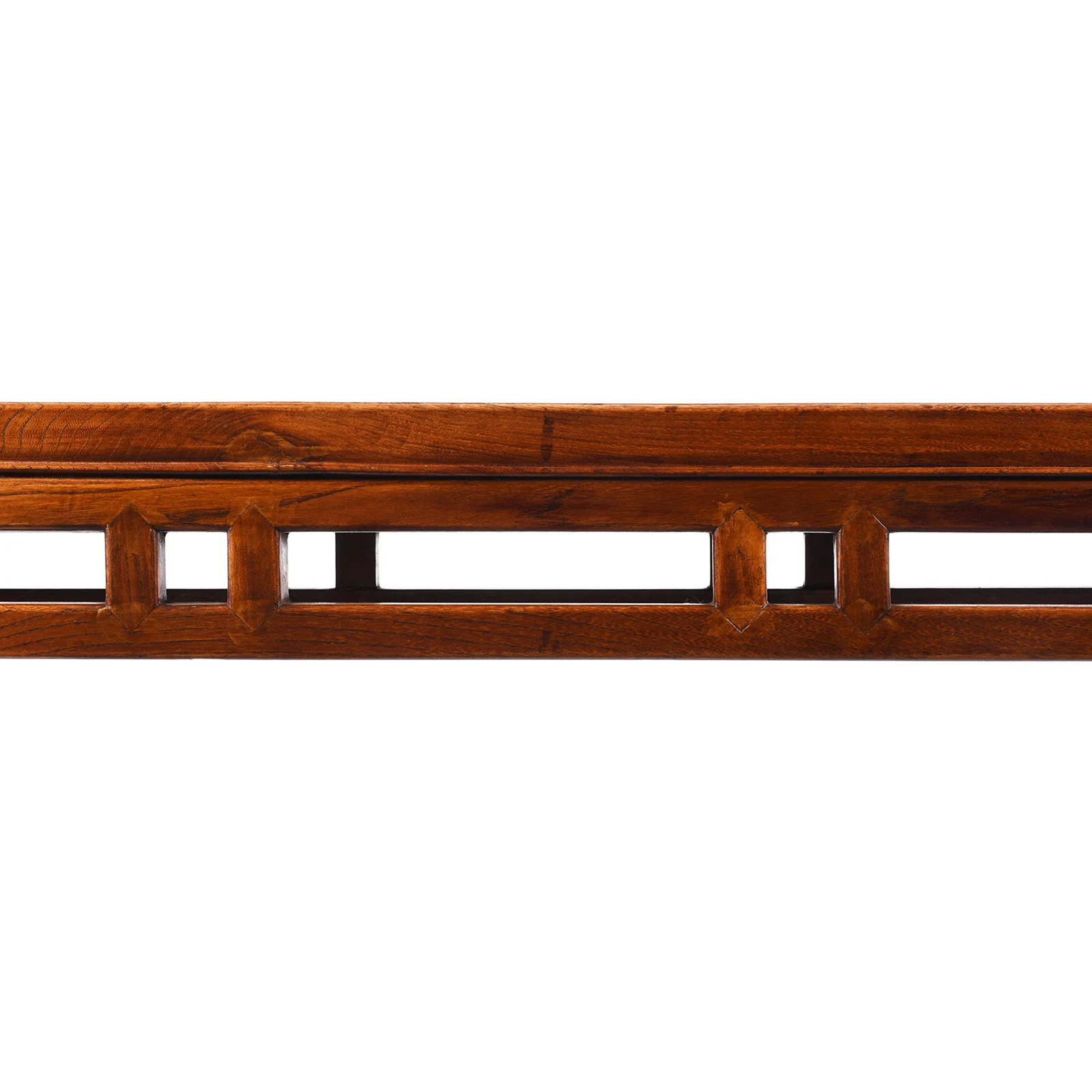 Red Elm Bench From Jiangsu With Rattan Seat - 19th Century - Image 5