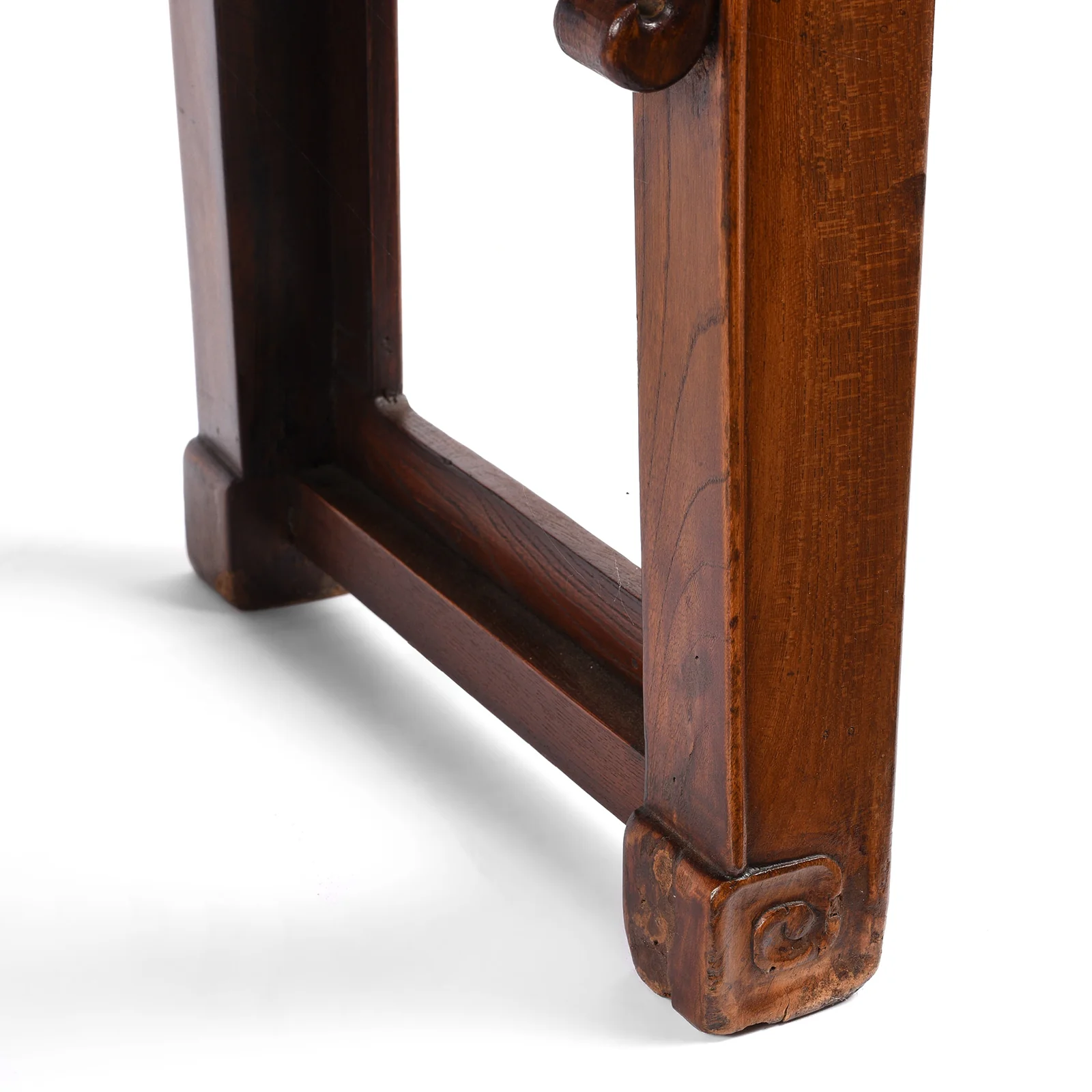 Red Elm Bench From Jiangsu With Rattan Seat - 19th Century - Image 6