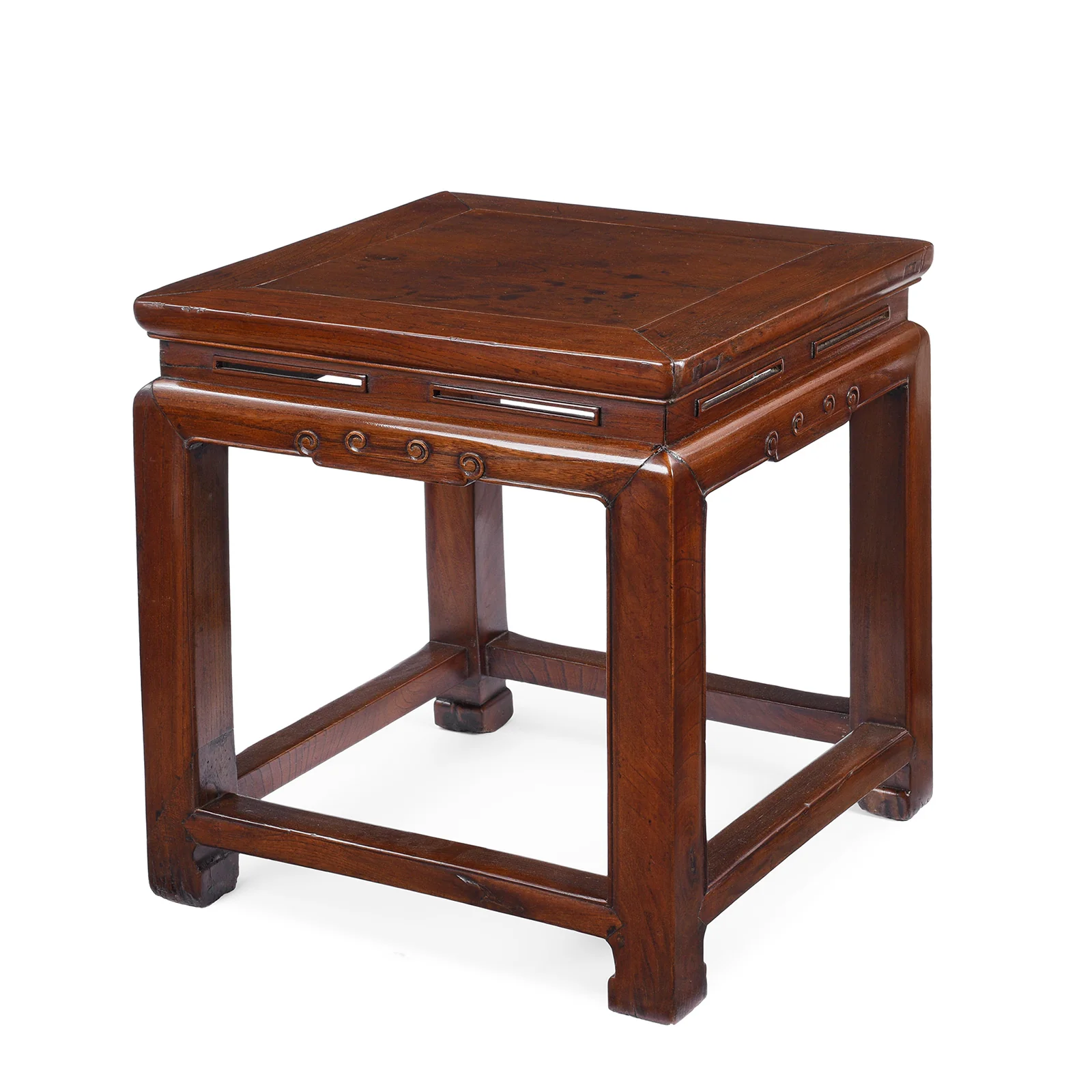 Red Elm Square Side Table From Jiangsu - 19th Century - Image 3