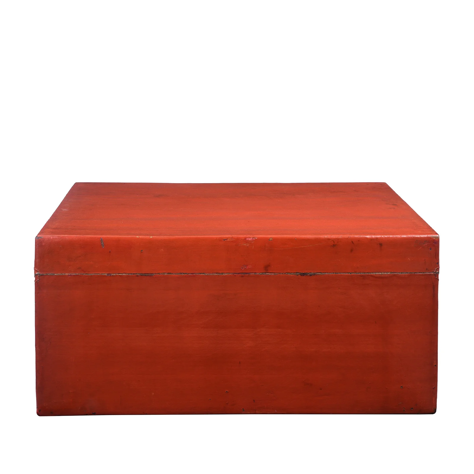 Red Leather Trunk From Shanghai - 19th Century - Image 8