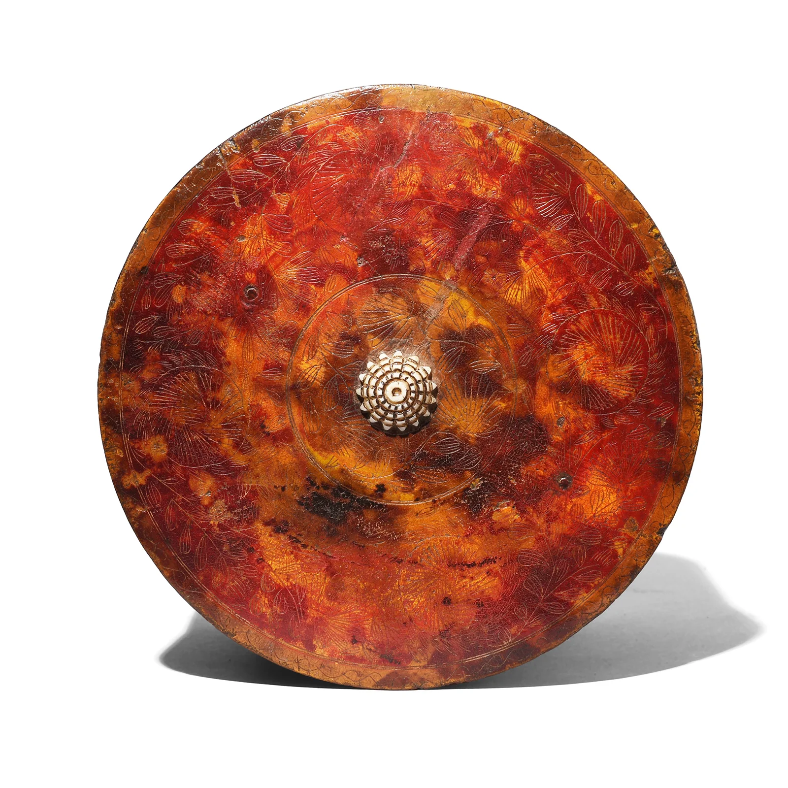 Regency Style Red Lacquer Pot From Rajasthan - 19th Century - Image 4