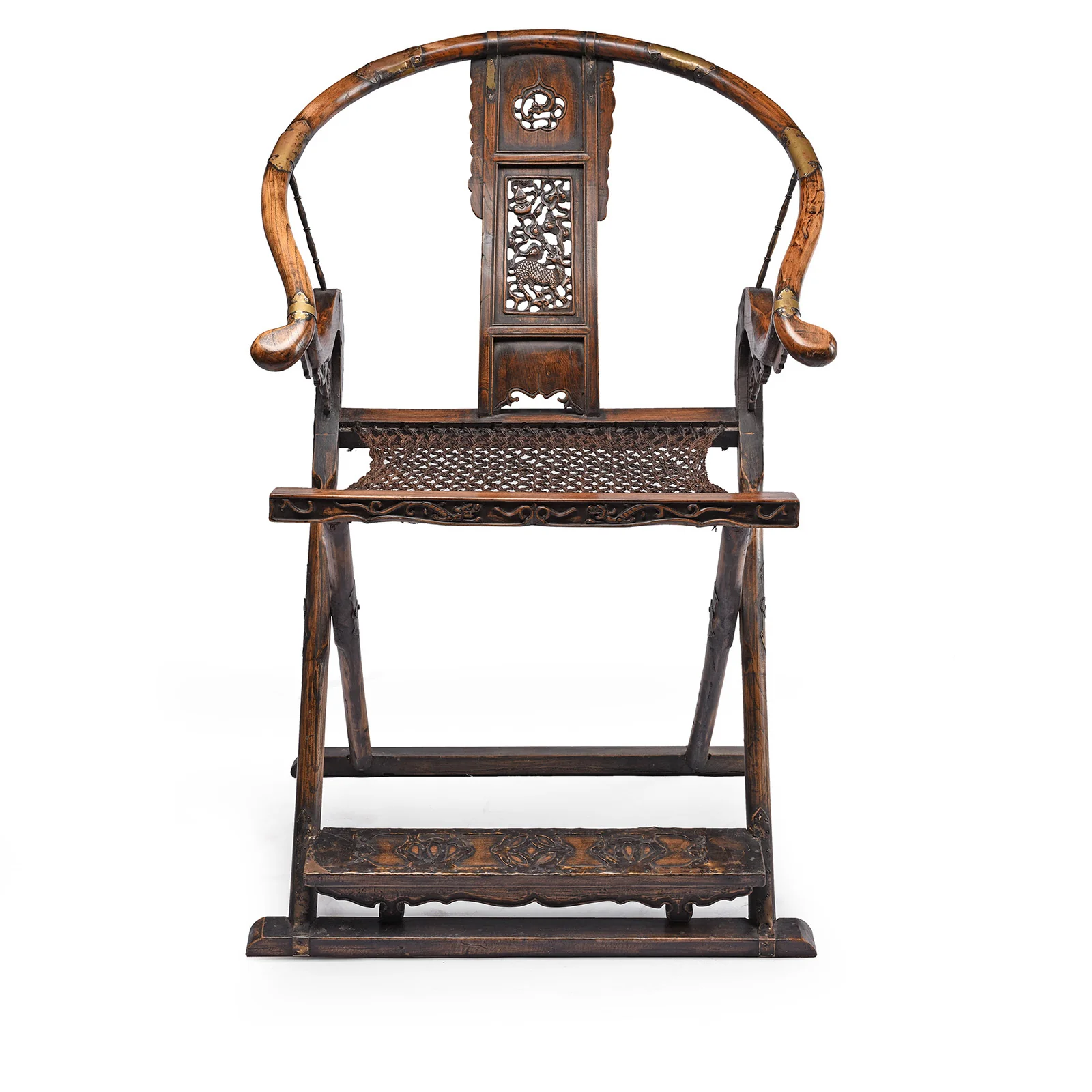 Copy of a Chinese Folding Horseshoe Chair (Jiaoyi) - Image 2