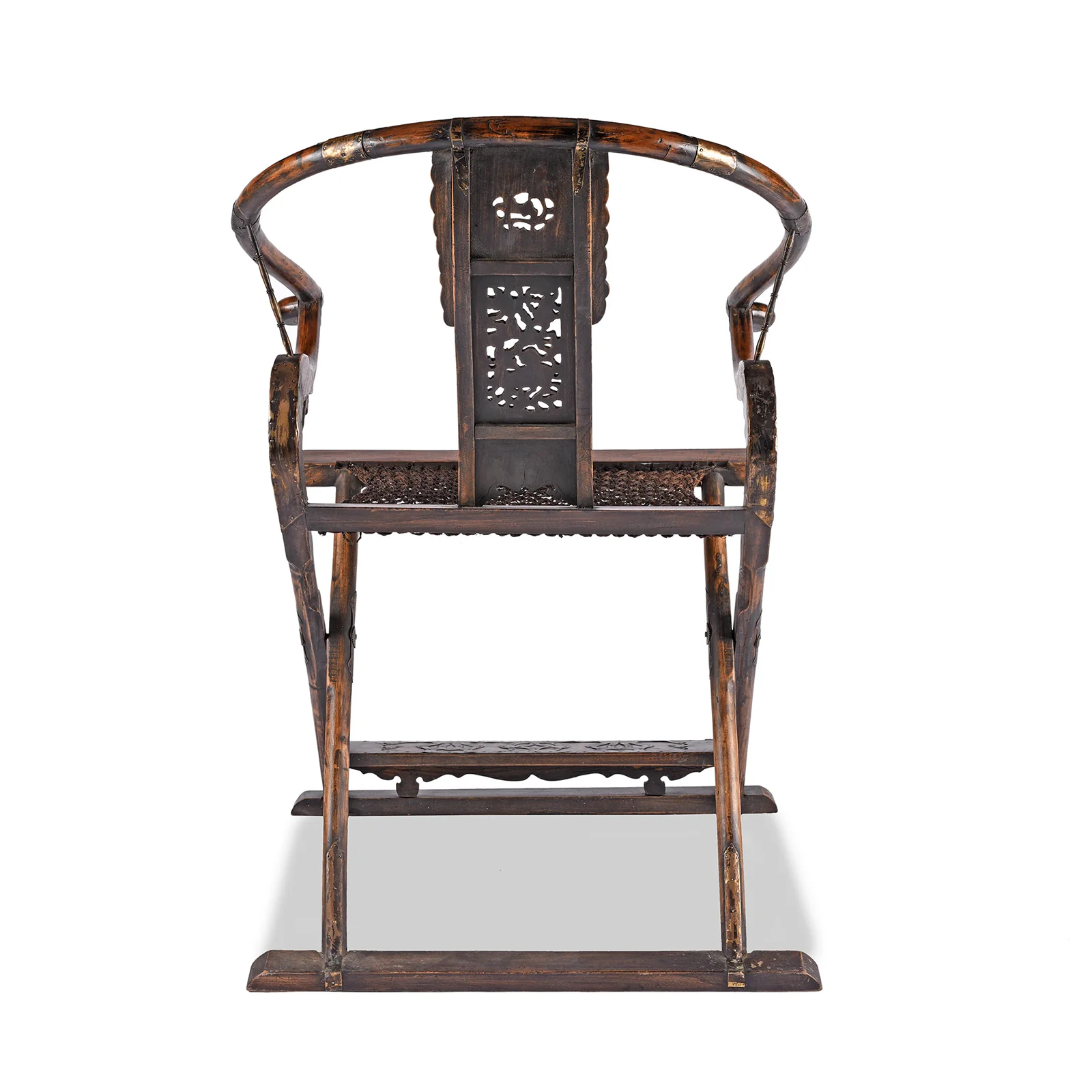 Copy of a Chinese Folding Horseshoe Chair (Jiaoyi) - Image 4