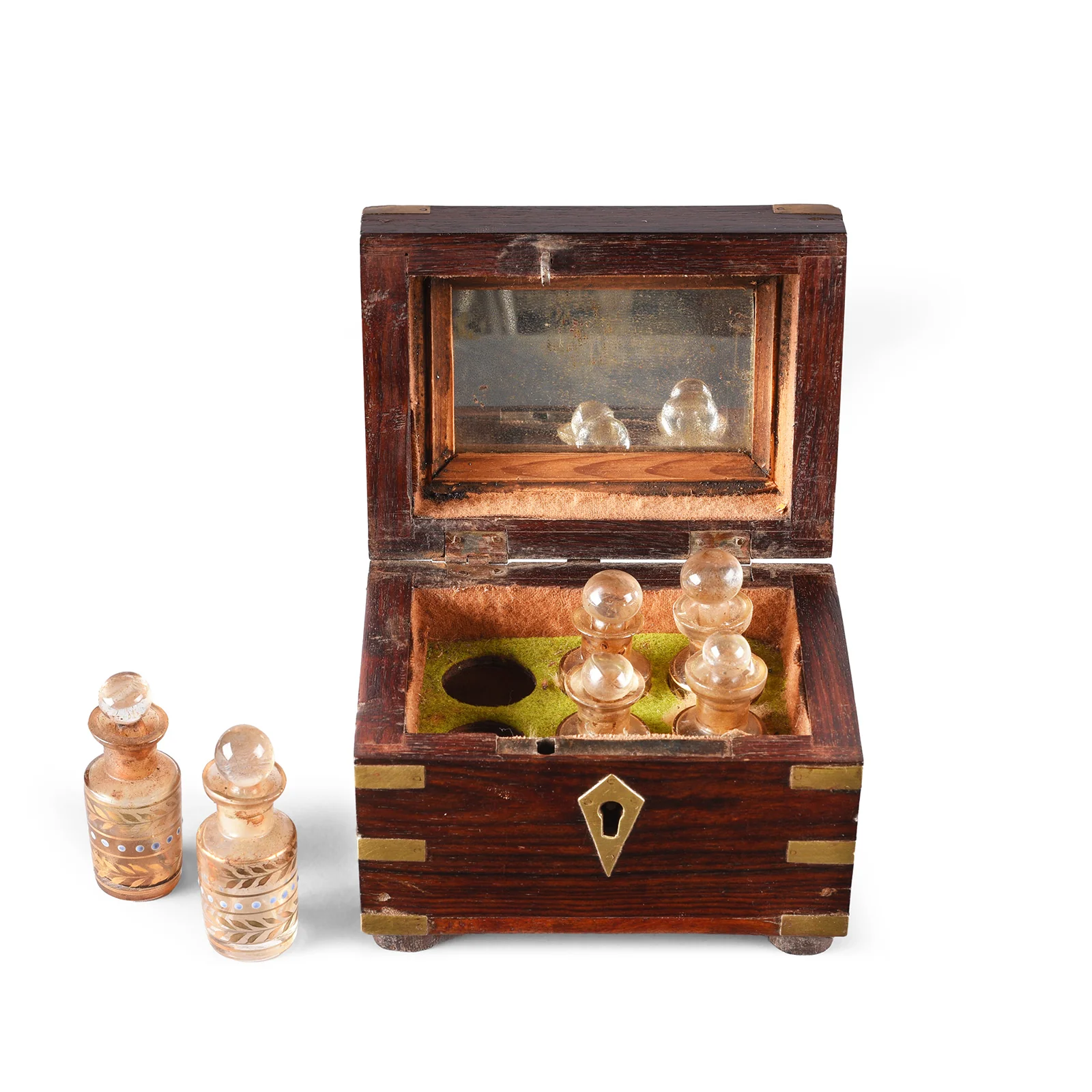 Rosewood Scent Box With Bottles From Lucknow - 19th Century - Image 3